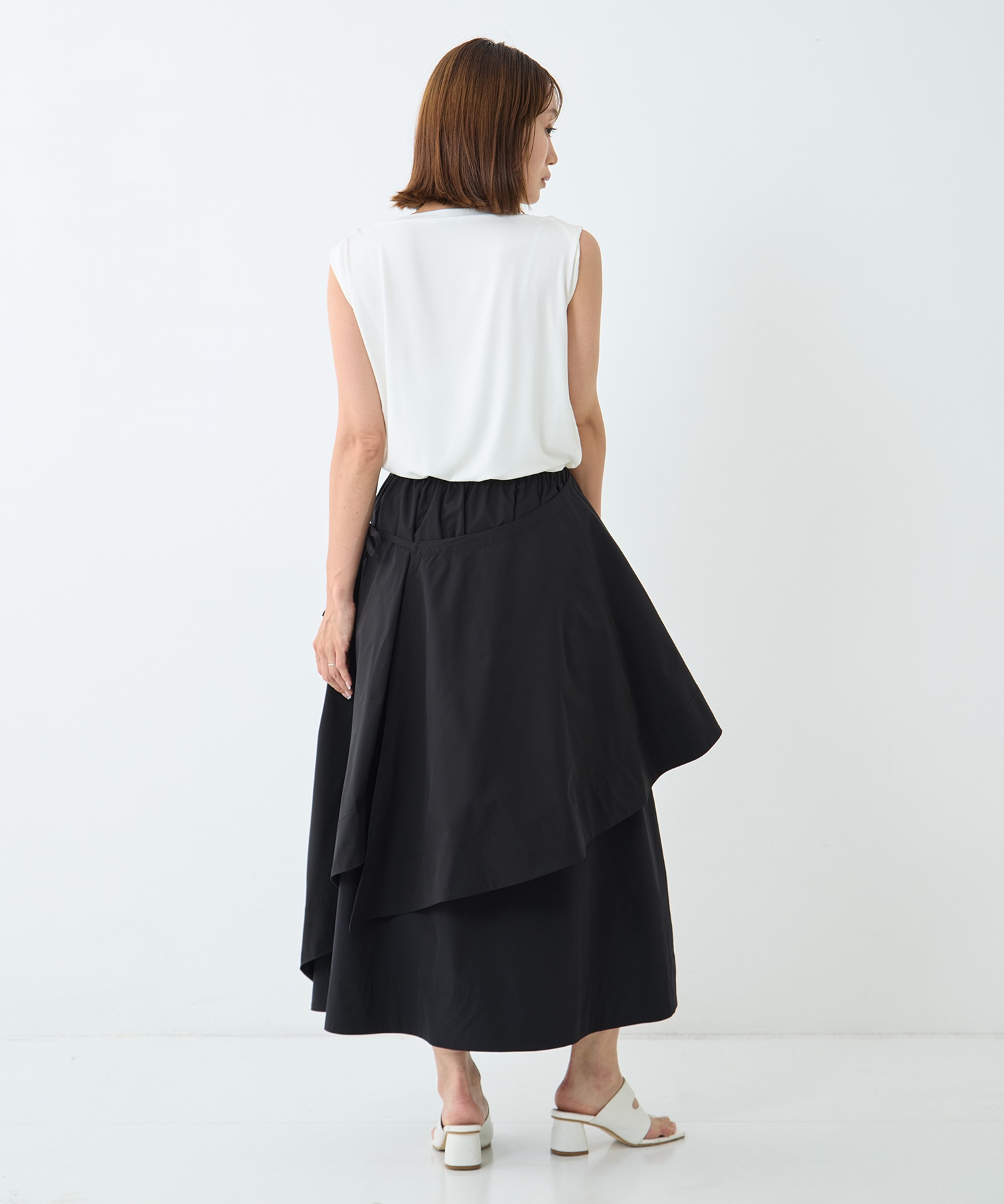 Asymmetry Wrap Layer Skirt STUDIOUS