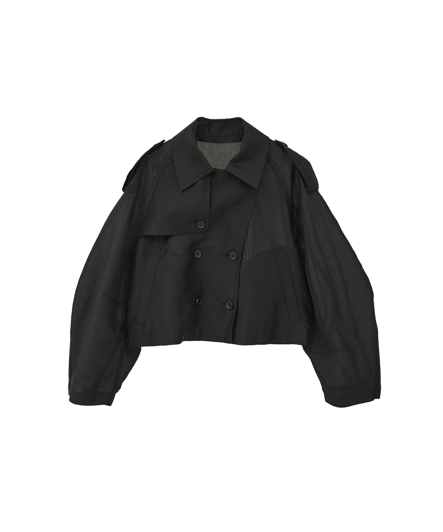SHEER SHORT TRENCH JACKET CLANE
