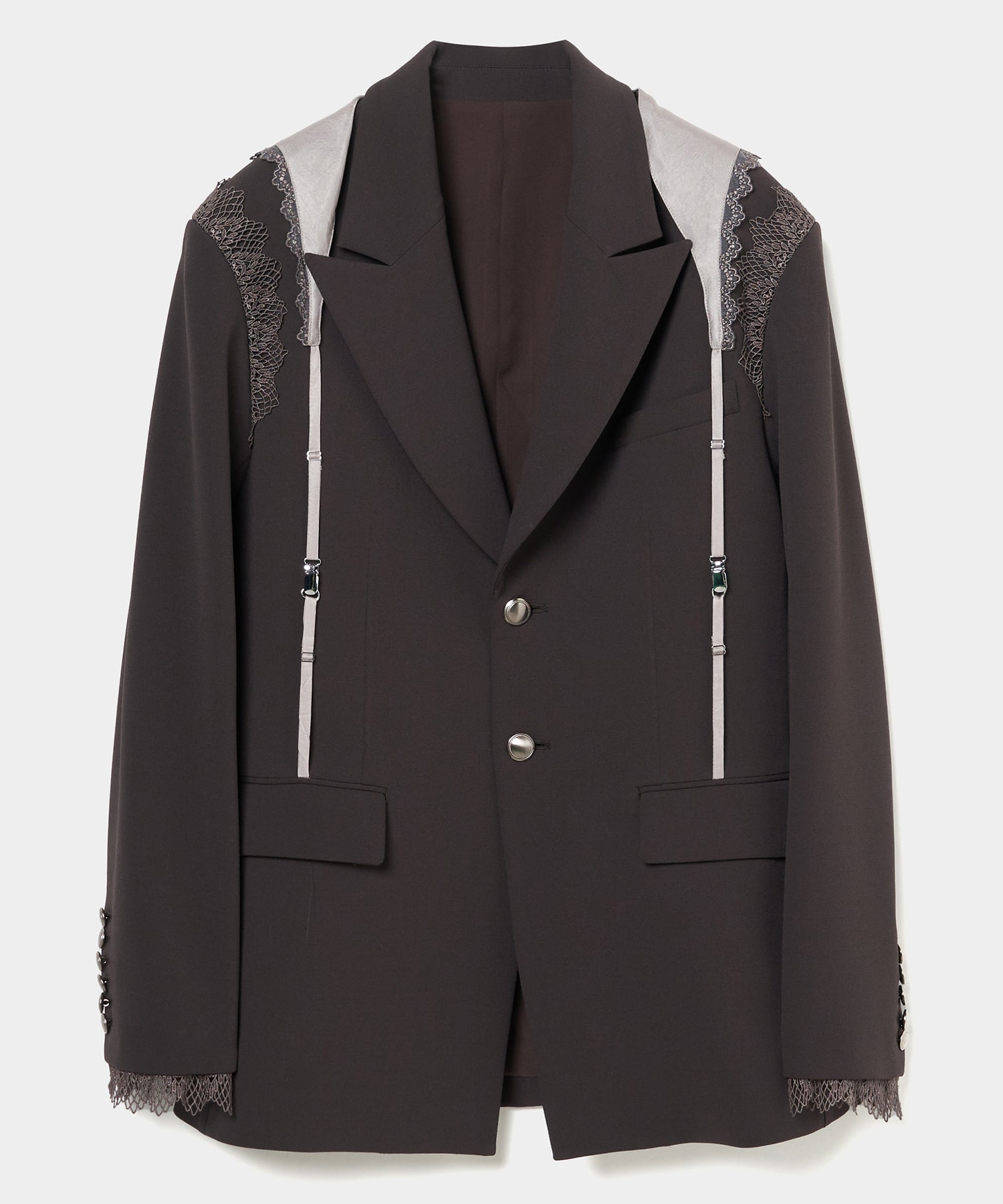 garter collar peaked lapel jacket tanakadaisuke