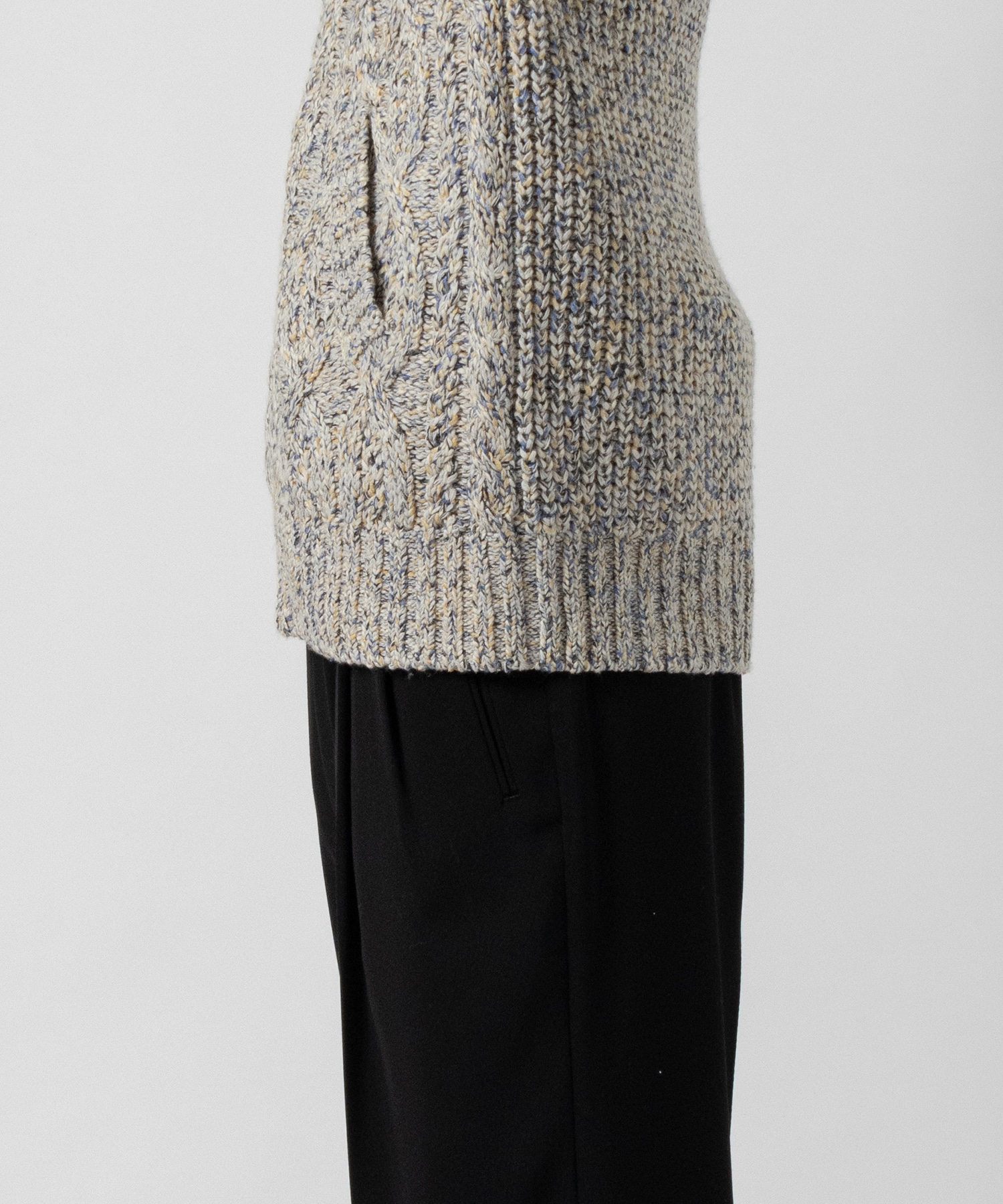ARAN ZIP SWEATER saby