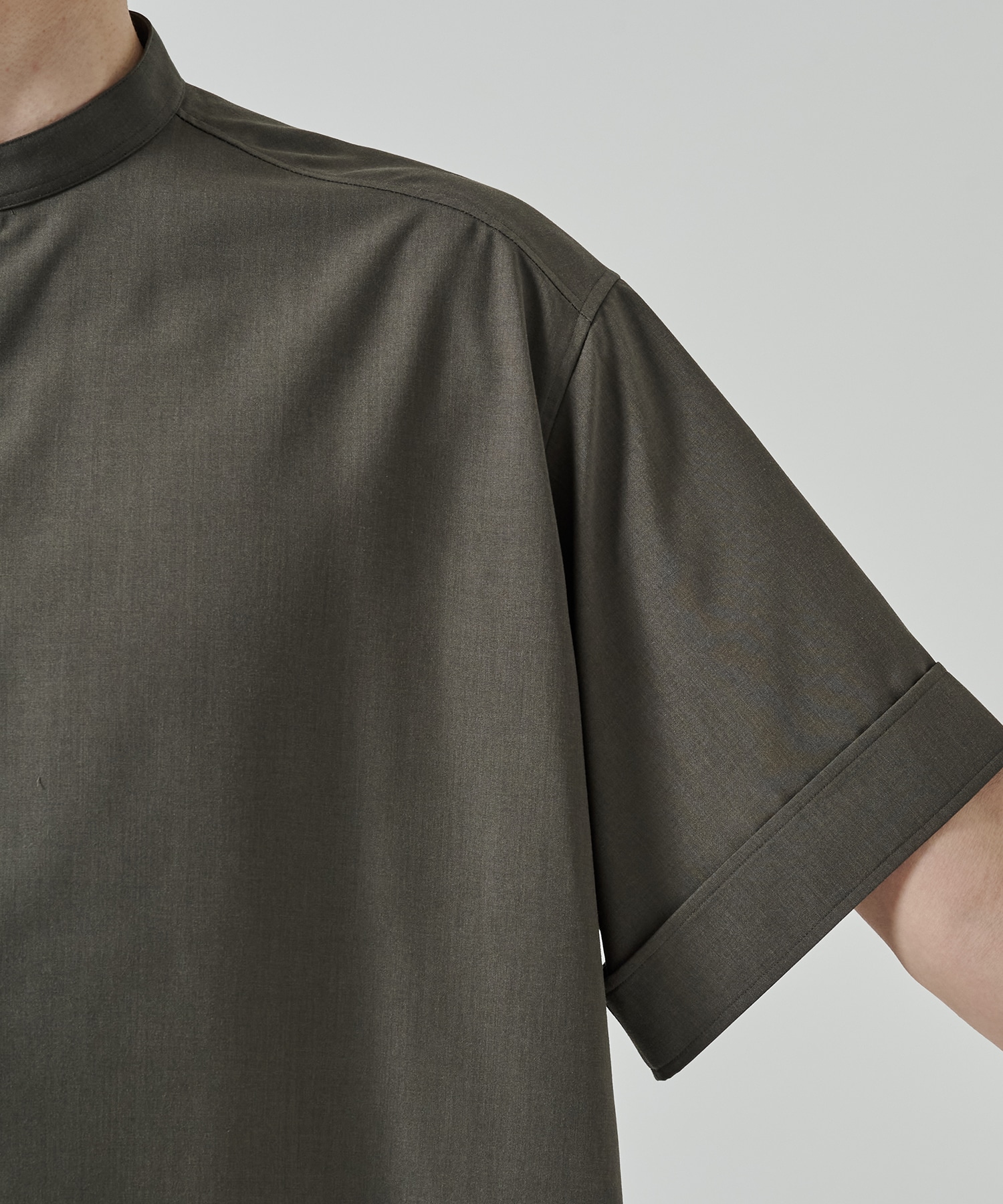 RERACS BAND COLLAR SHIRT SHORT SLEEVE THE RERACS