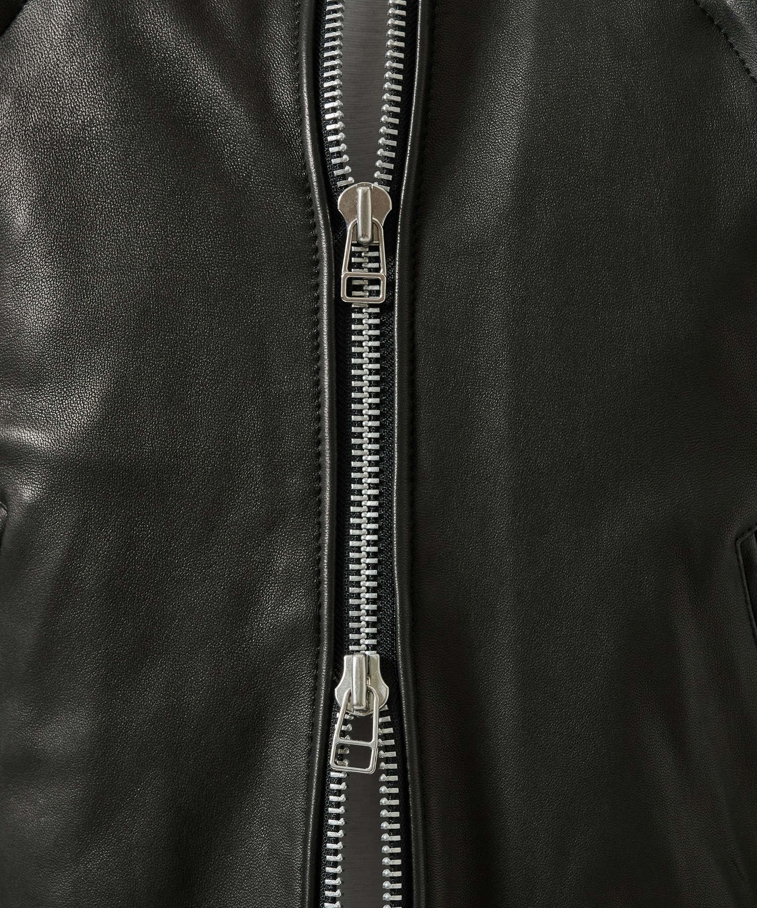 LEATHER MOTORCYCLE JACKET NVRFRGT