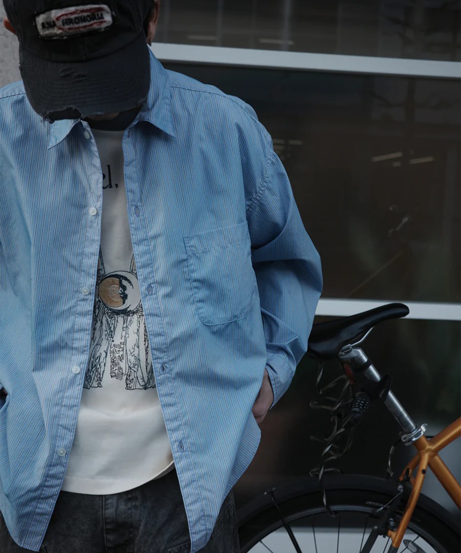 HAND-SPRAYED STRIPE SHIRTS ANACHRONORM