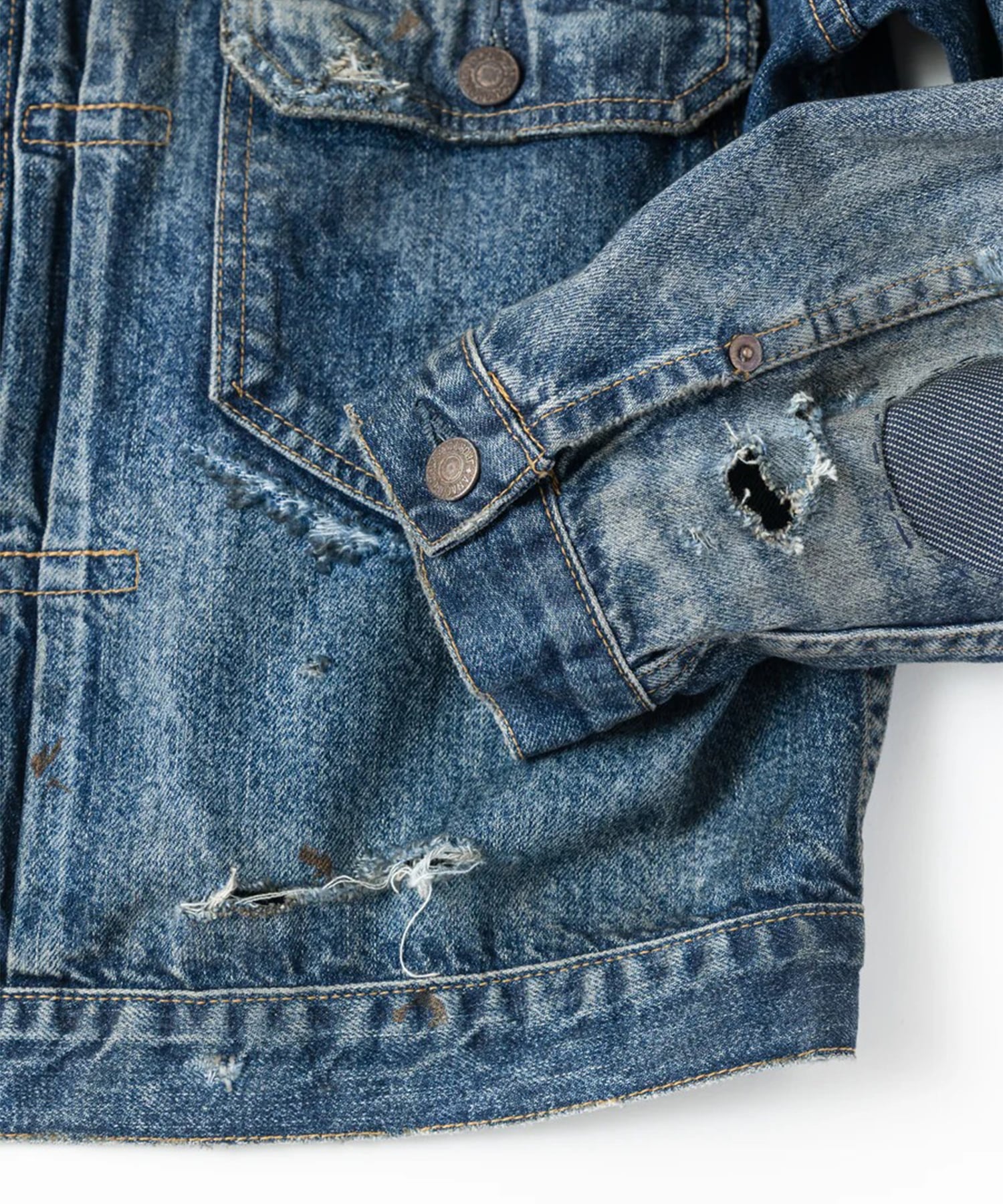 REMAKED DOUBLE POCKET DENIM JACKET ANACHRONORM