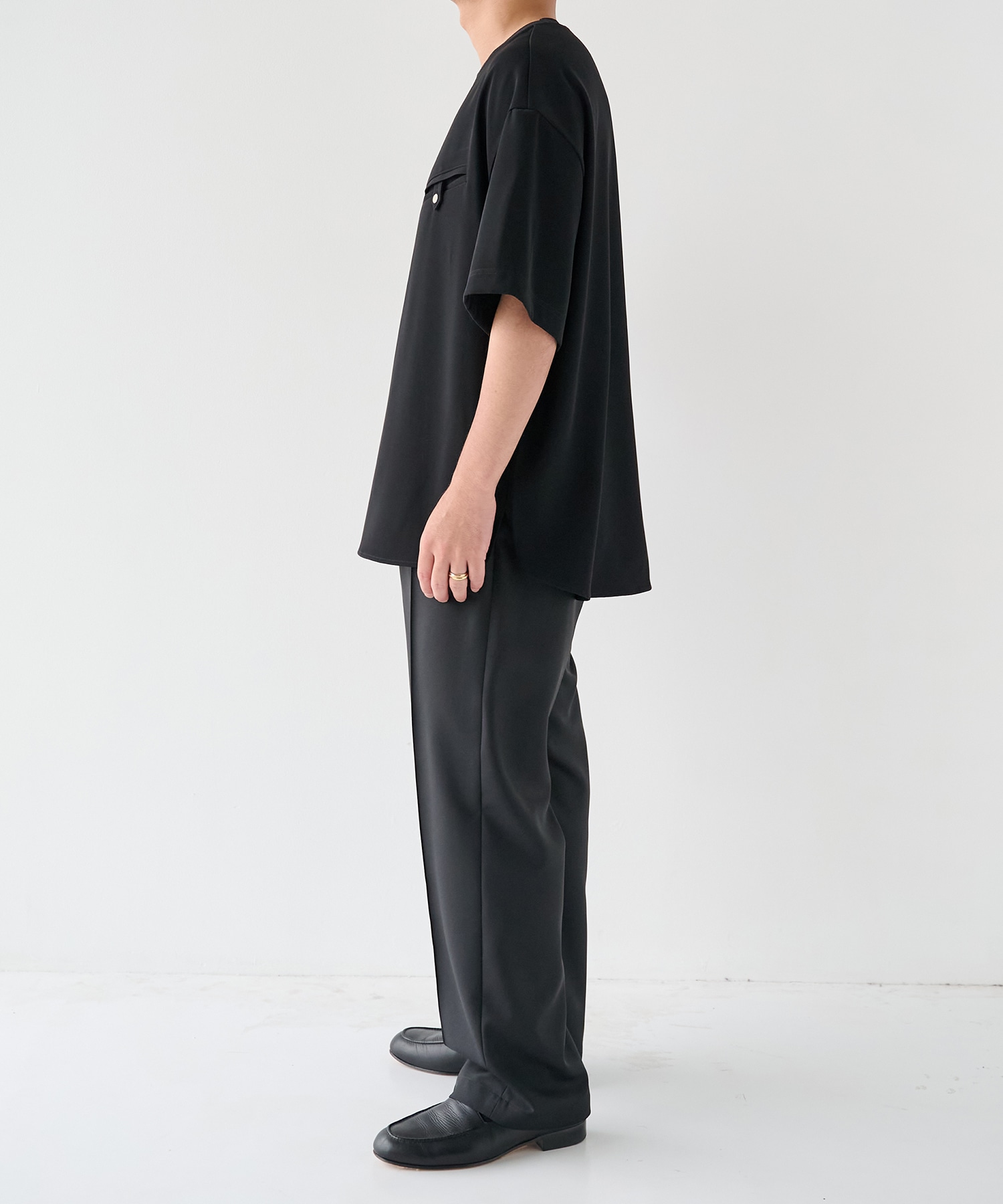 Dry Twill Button-Tab Pocket Short Sleeve Pullover CULLNI