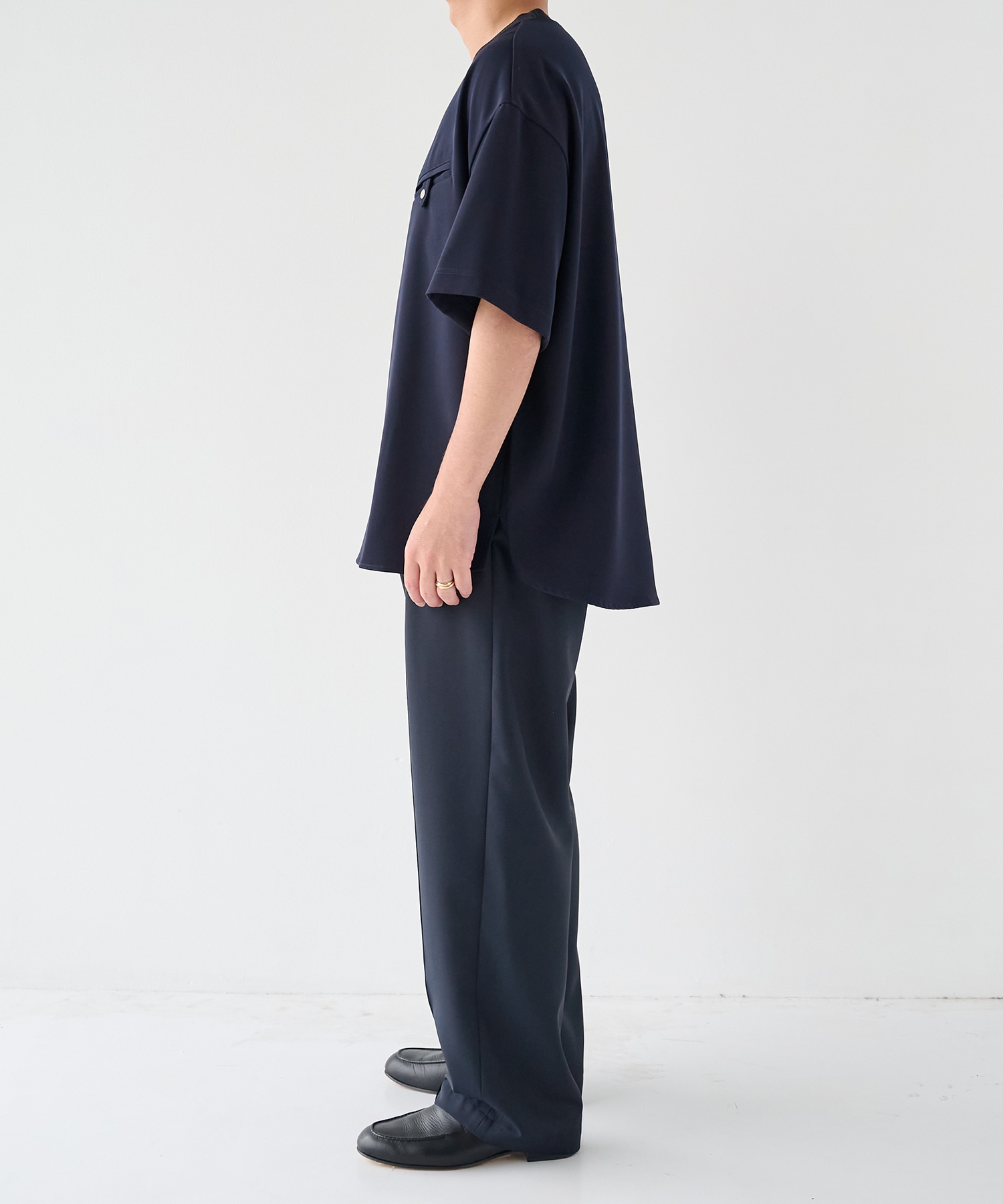 Dry Twill Button-Tab Pocket Short Sleeve Pullover CULLNI