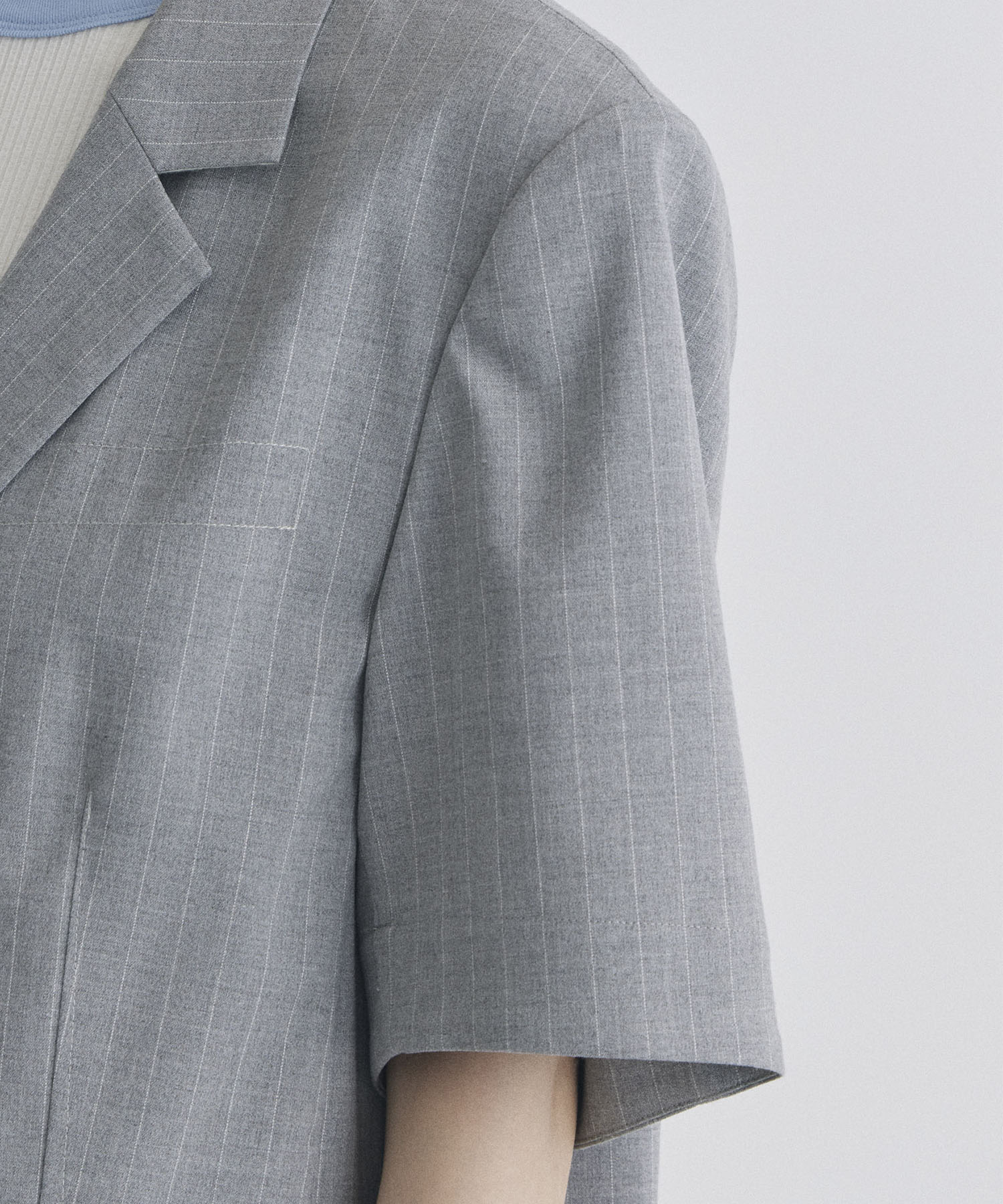 Pinstripe Half Sleeve Jacket STUDIOUS