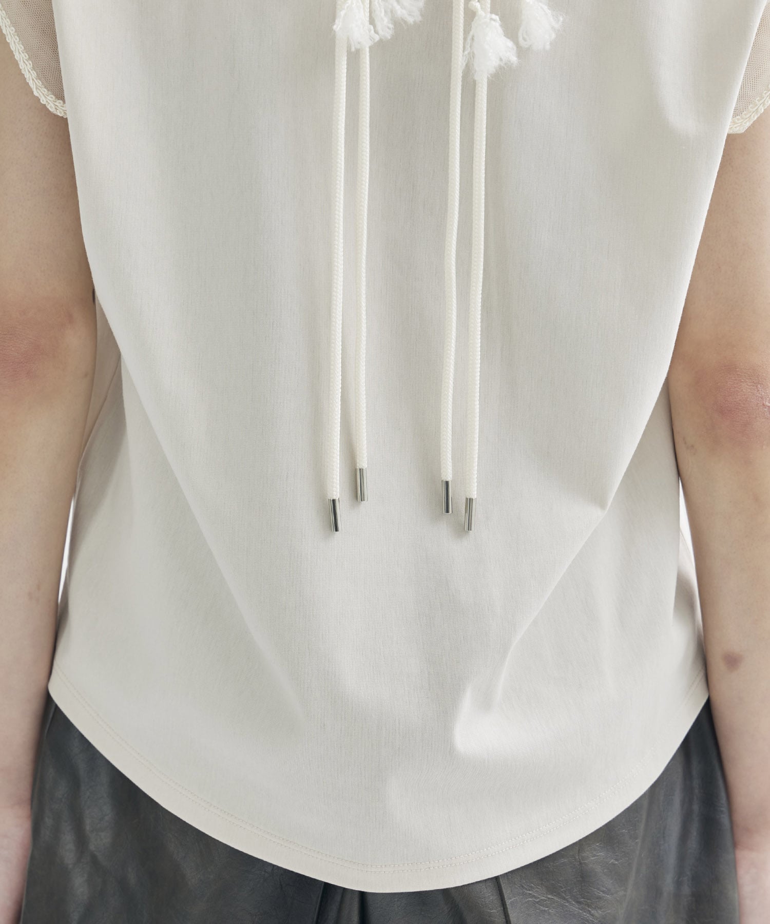 別注China ribbon no sleeve T-shirt tanakadaisuke