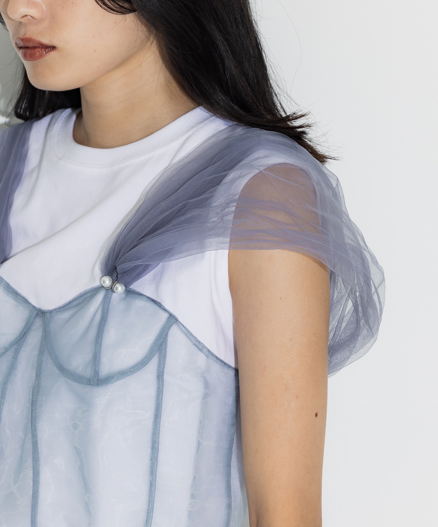 別注Tulle Corsert T-shirt VIVIANO