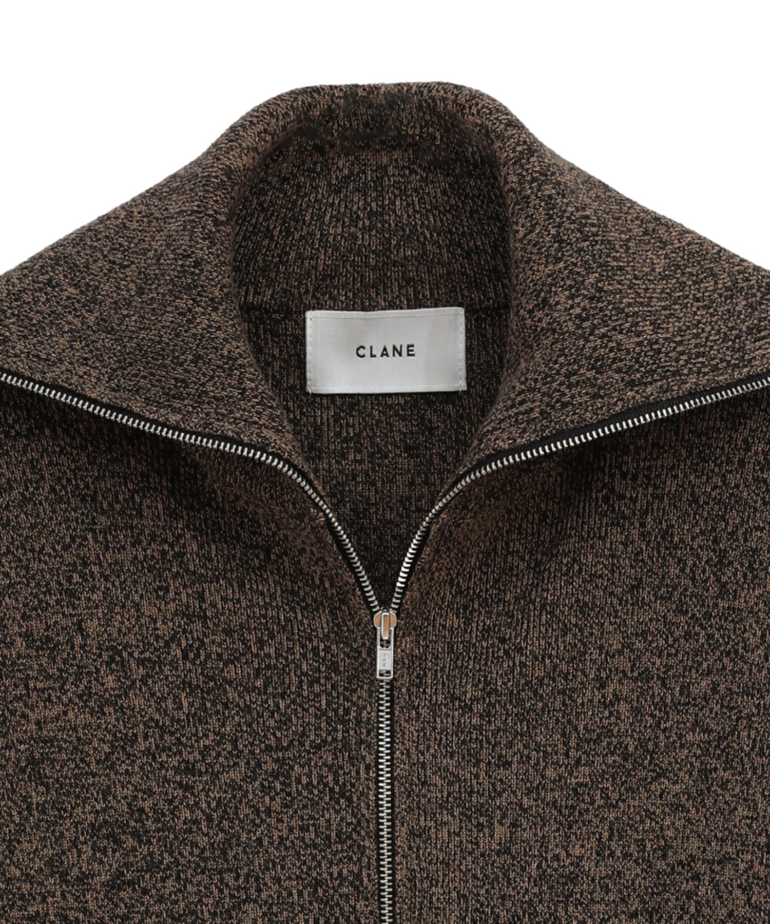 ZIP UP TURTLE KNIT TOPS CLANE