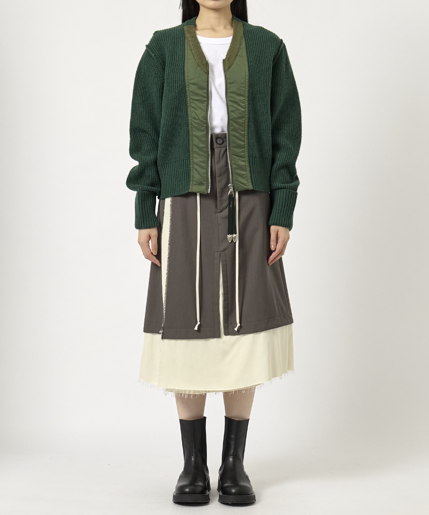 Wool knit zip cardigan TOGA