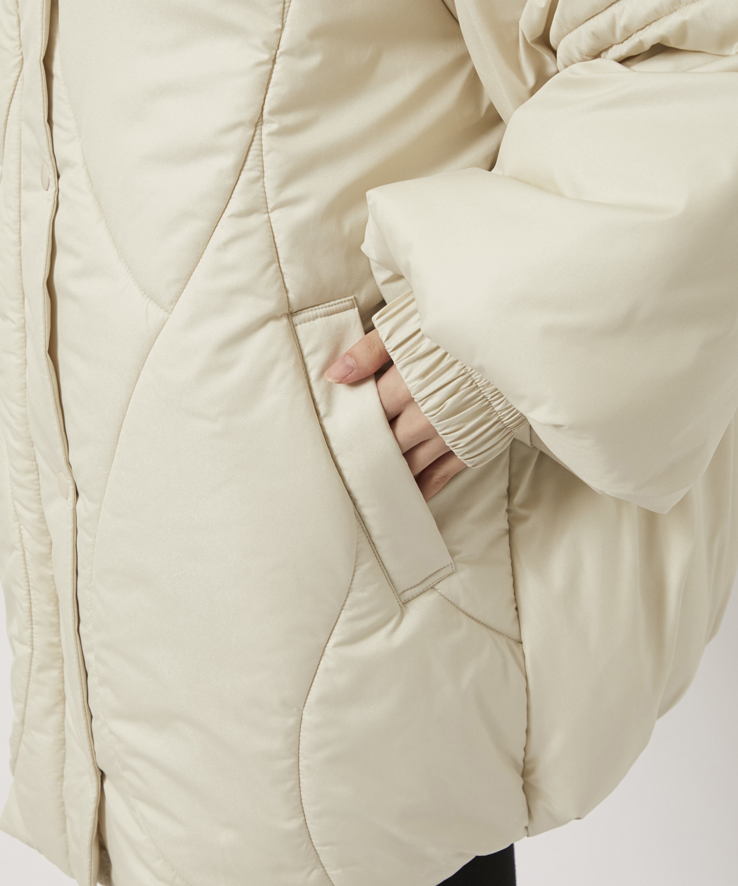 2WAY WAVE STITCH PADDED JACKET AMERI