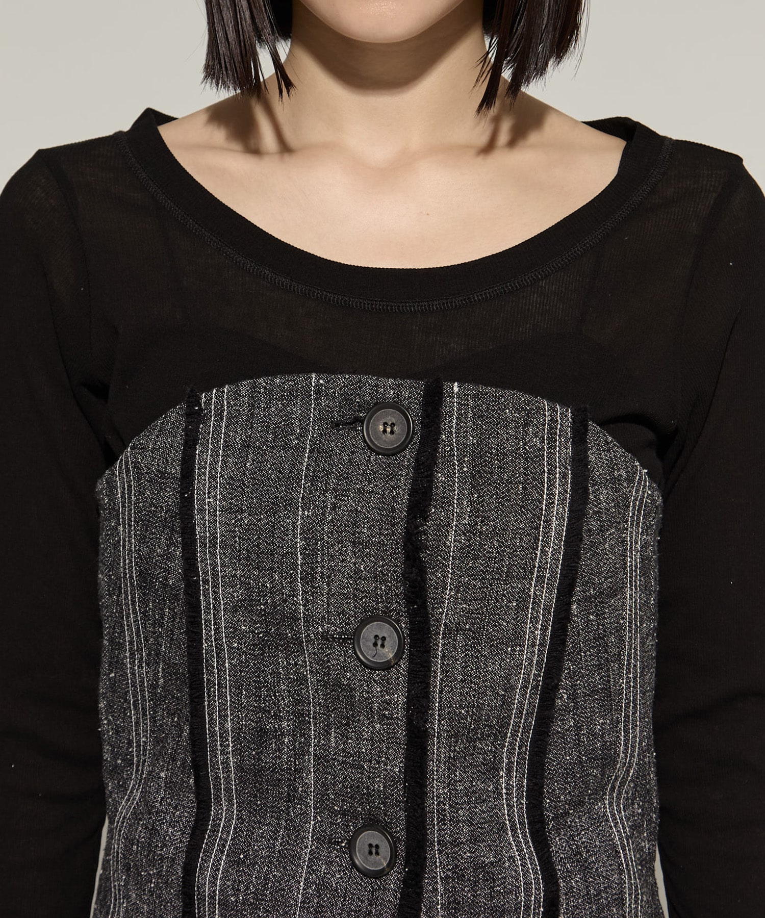 Silk Linen Bustier Combi Top STUDIOUS
