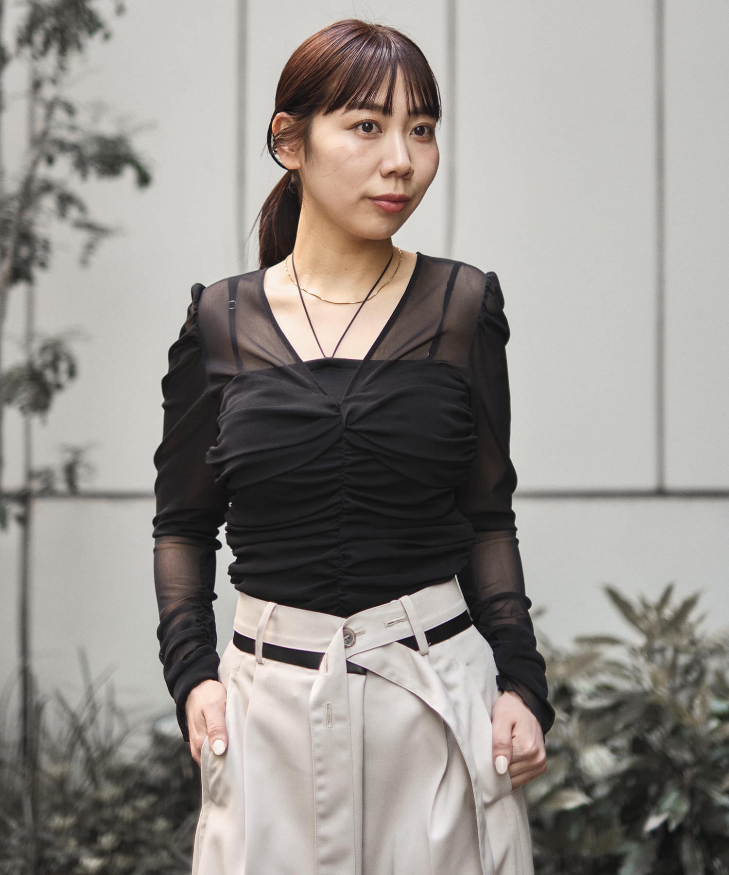 別注TULLE GATHERED TOP FETICO