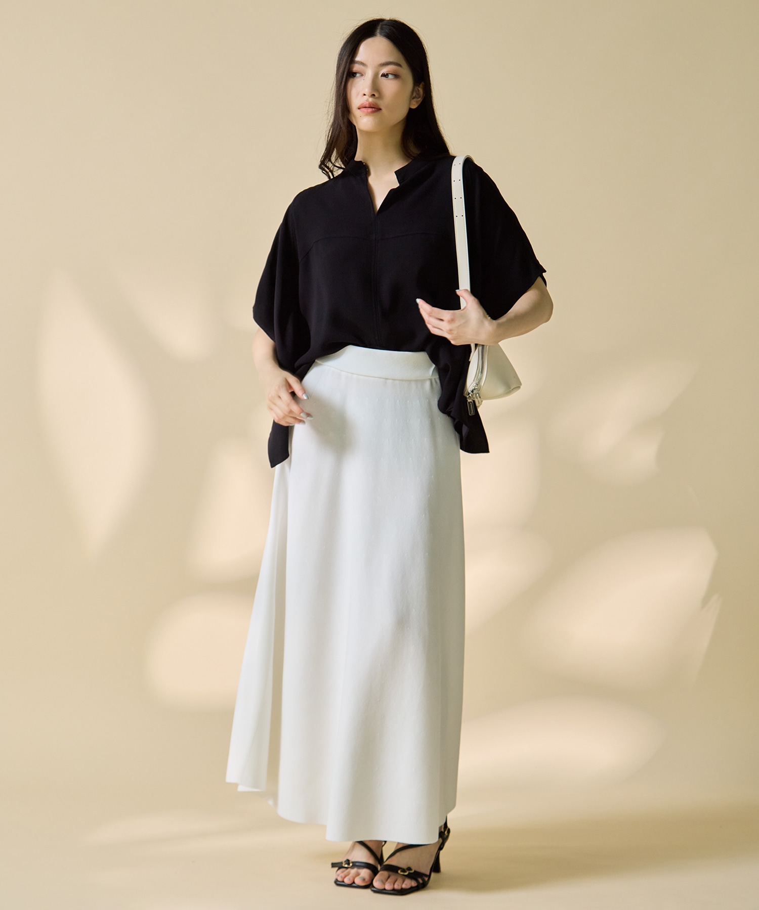 BACK SATIN DRAPE BLOUSE STUDIOUS
