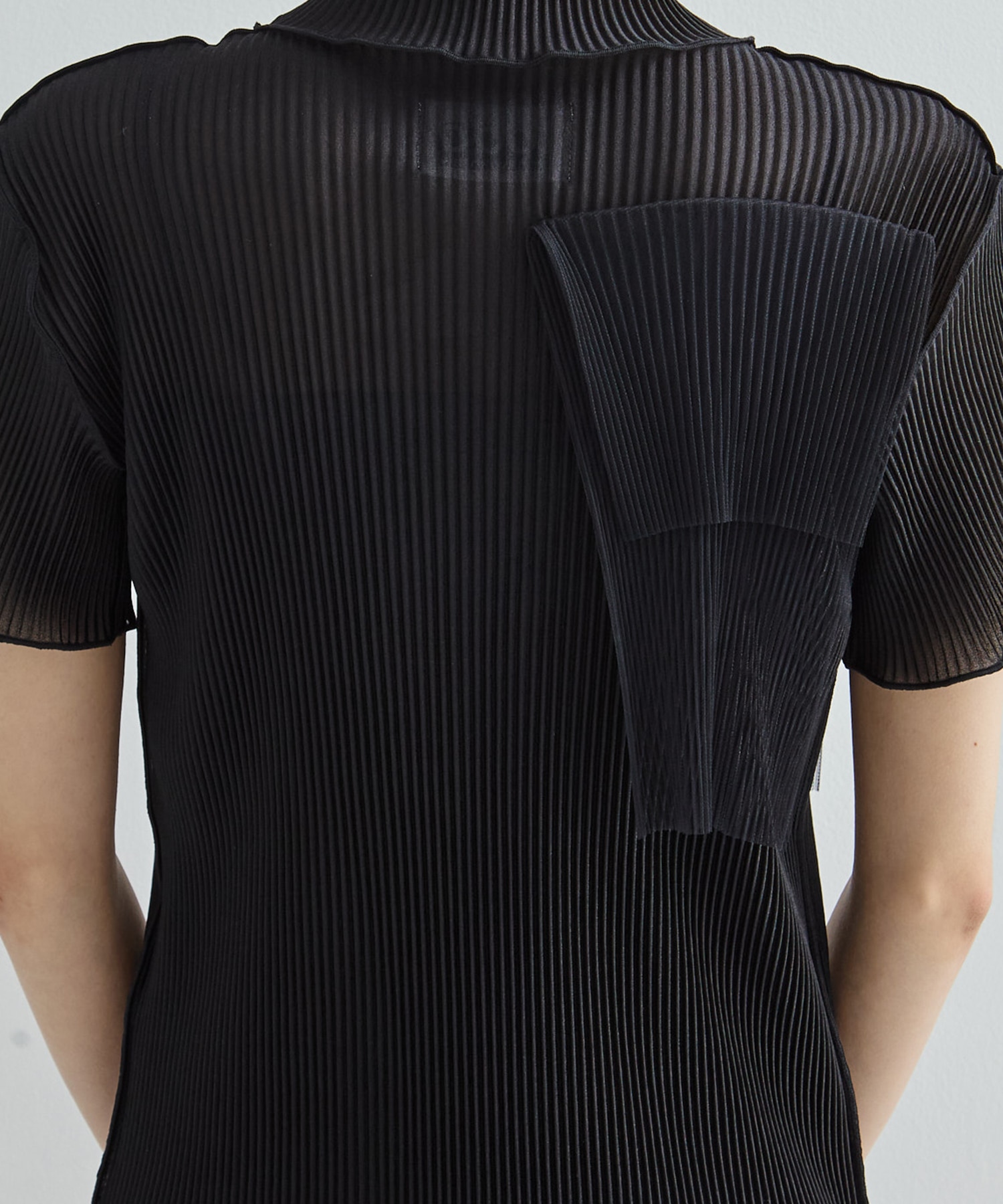 別注SHEER LAYERED SHORT SLEEVE HIGH NECK  DRESS kotohayokozawa