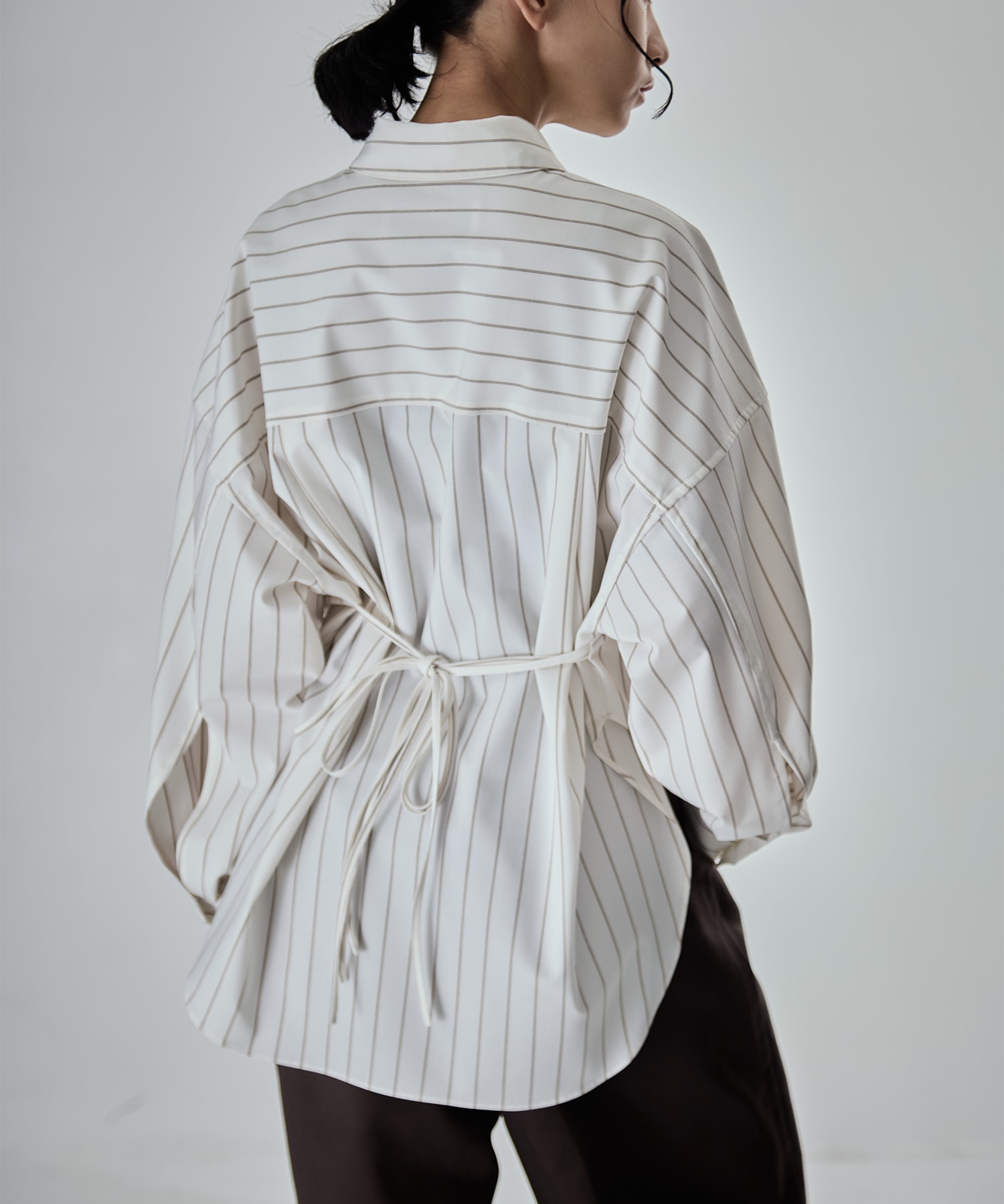 Wide Stripe 2way Shirt STUDIOUS