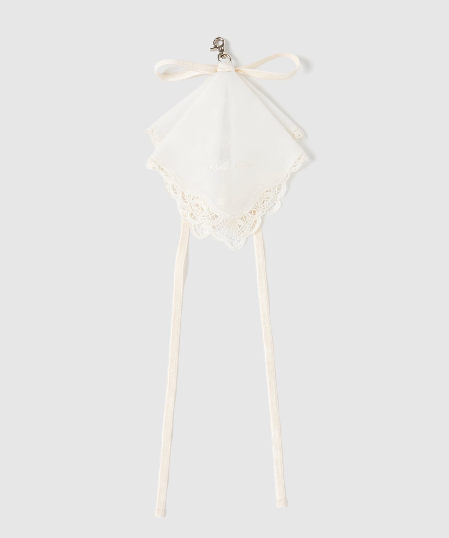doily lace ribbon key charm tanakadaisuke