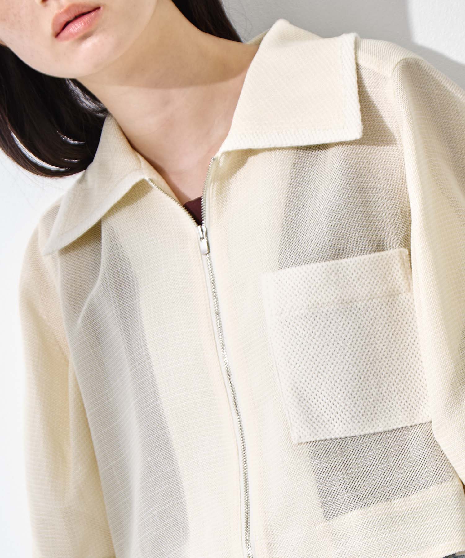 Washable Mesh Blouson STUDIOUS