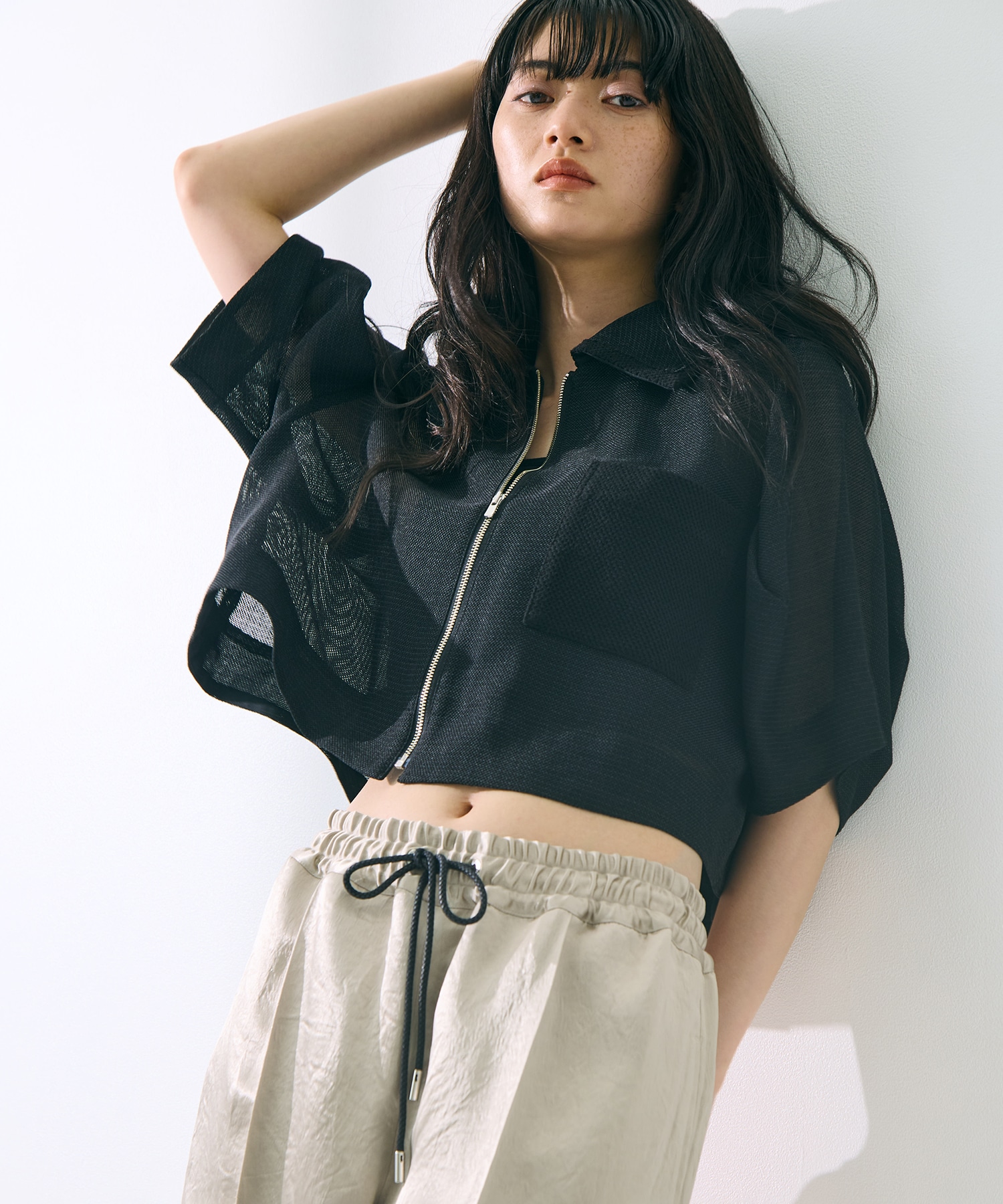 Washable Mesh Blouson STUDIOUS
