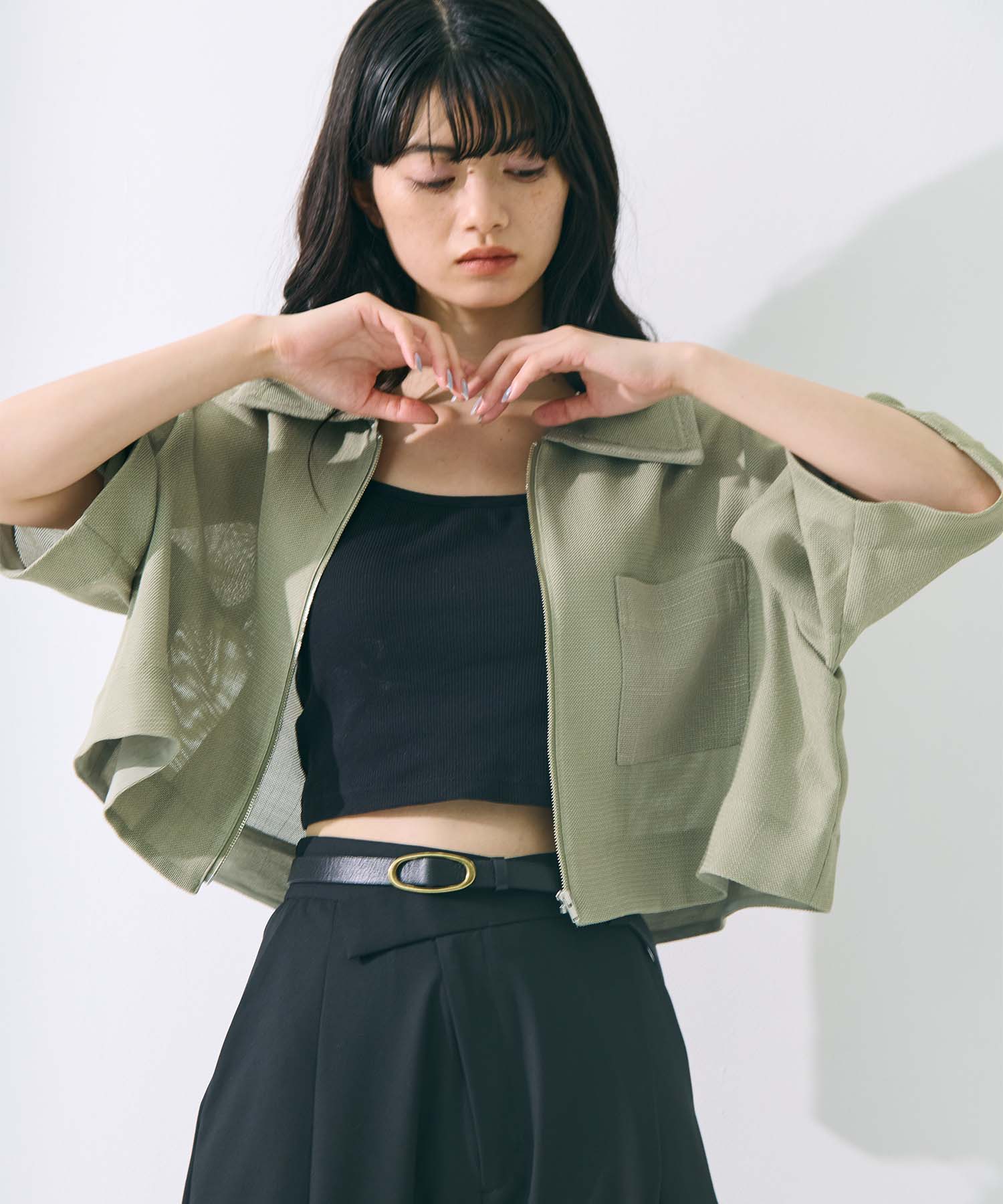Washable Mesh Shirt Blouson STUDIOUS