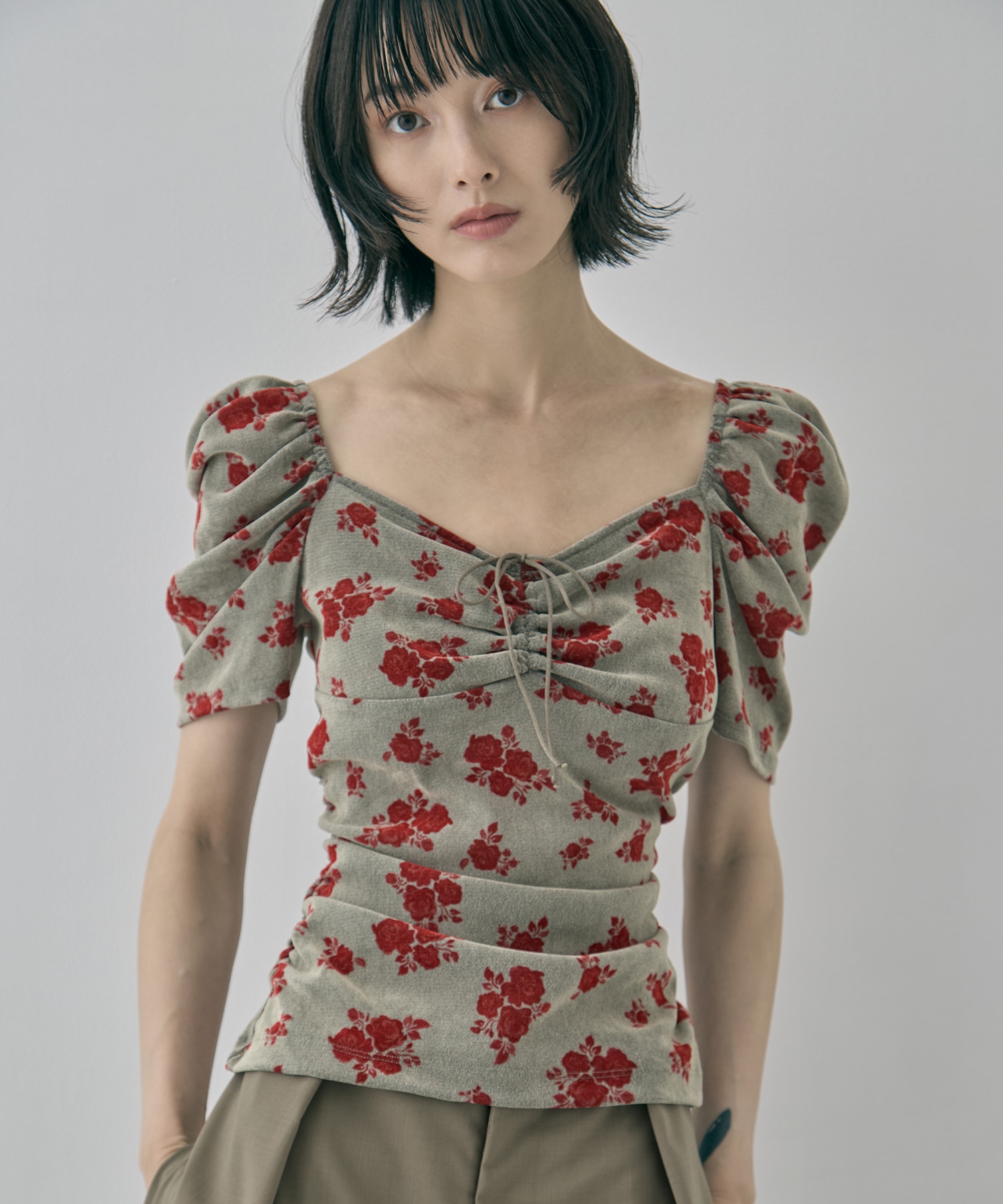 別注 VELOUR ROSE TEE FETICO
