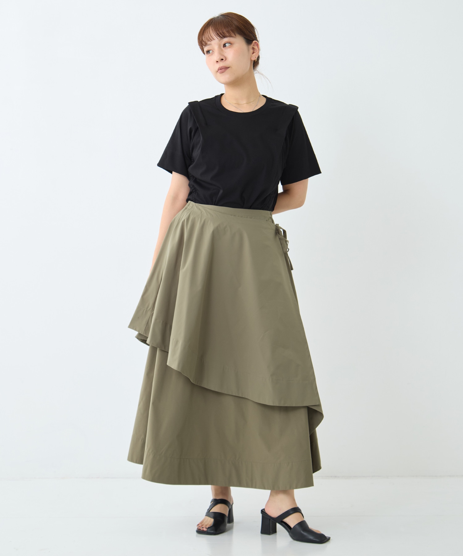 Asymmetry Wrap Layer Skirt STUDIOUS
