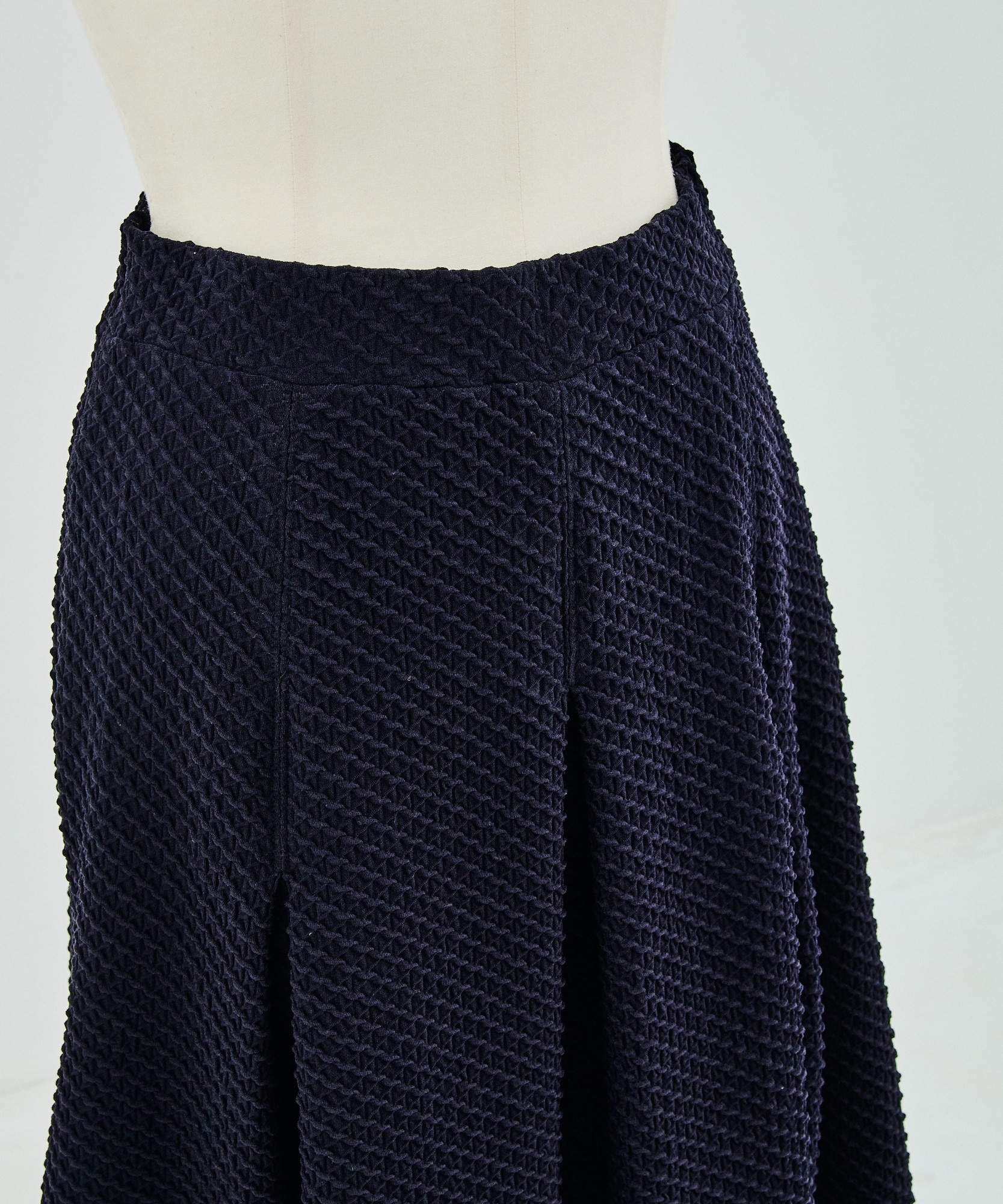 Shirring Jersey Jacquard Pleats Skirt Mame Kurogouchi