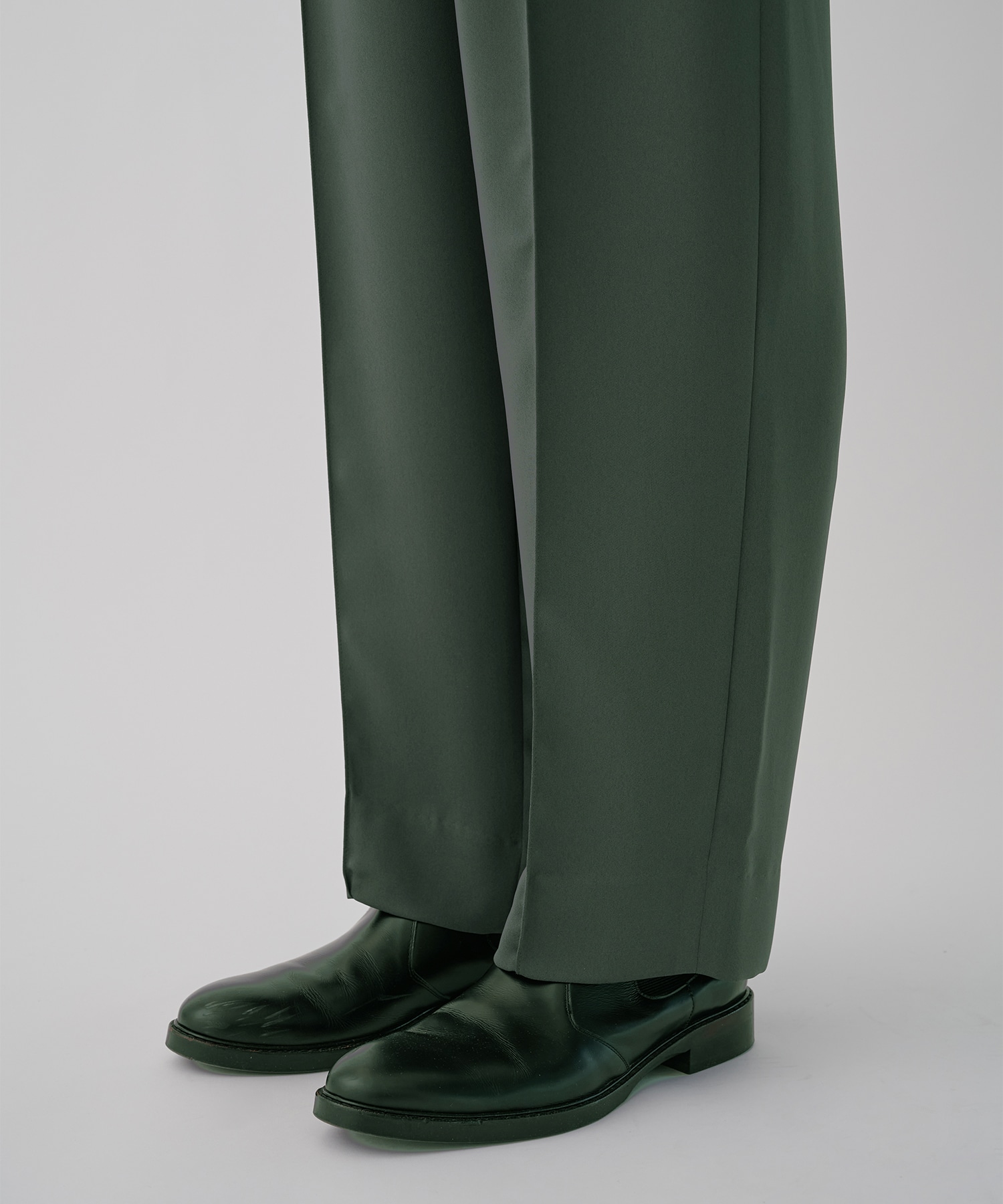Double Cloth 2 Tuck Wide Pants with Long Belt CULLNI