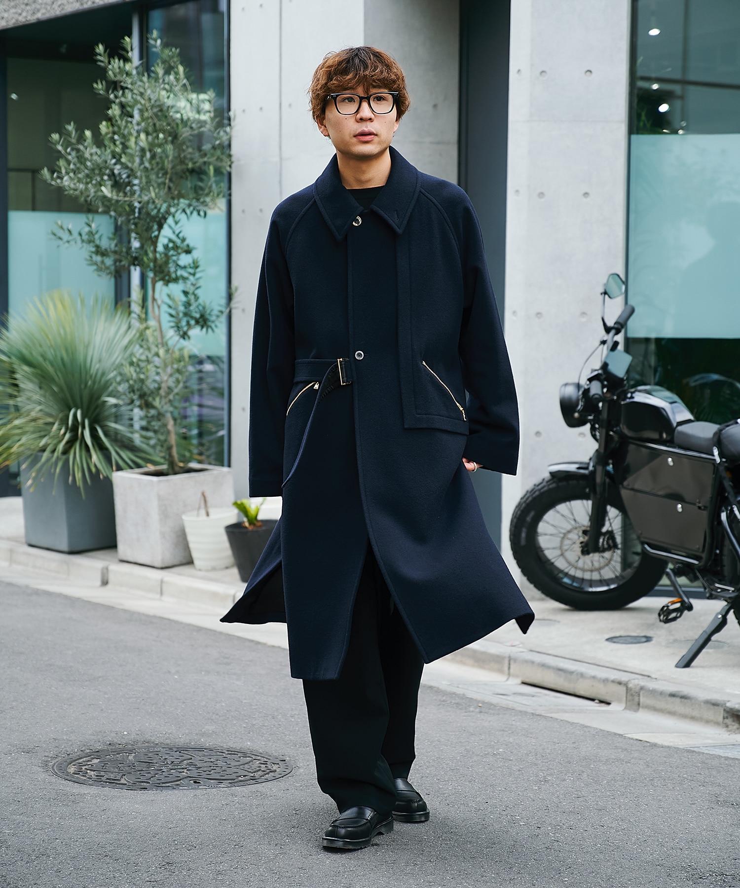 別注 Soutien Collar Tie Locken coat CULLNI