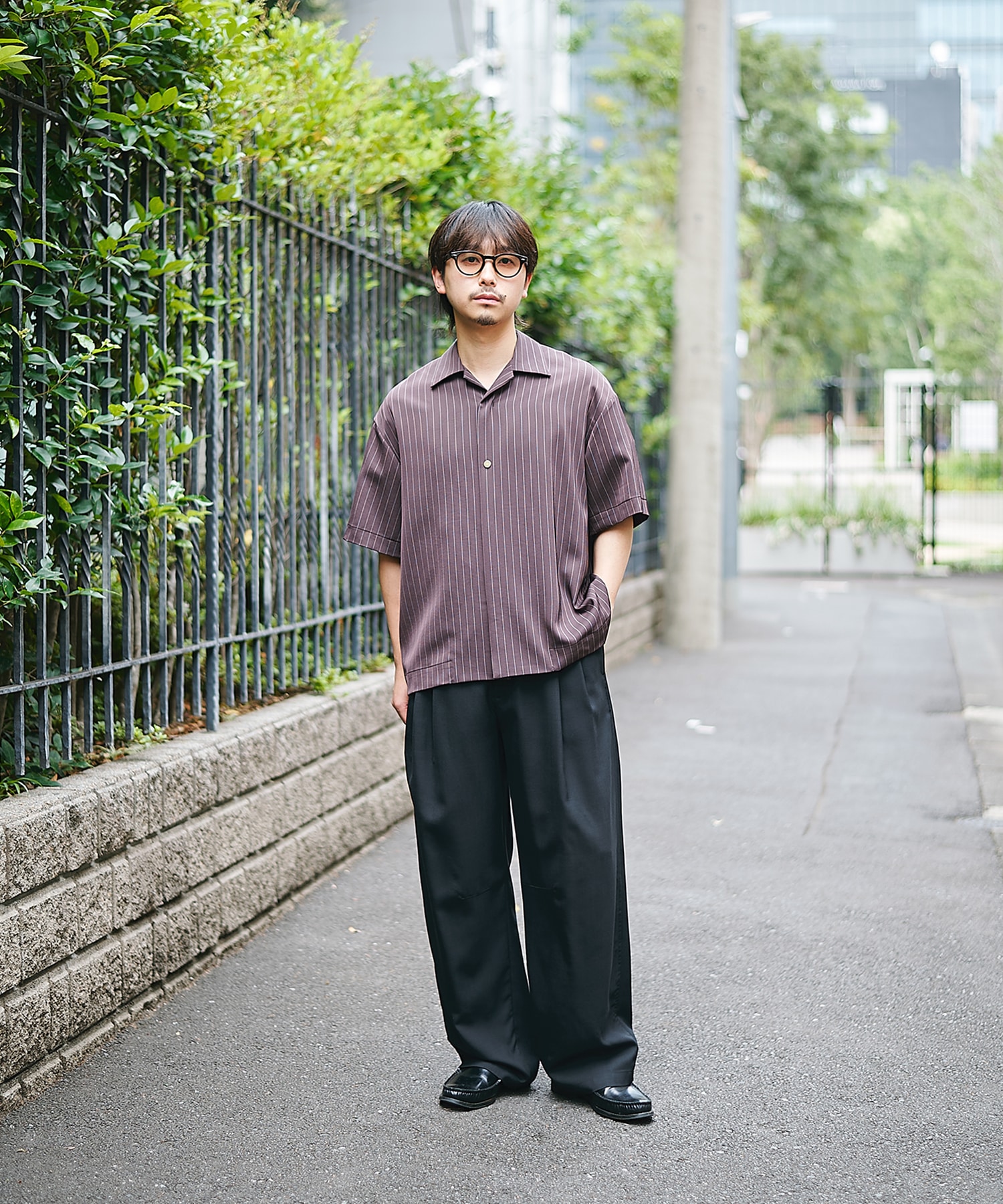 別注 Open Collar Short Sleeve Shirt CULLNI