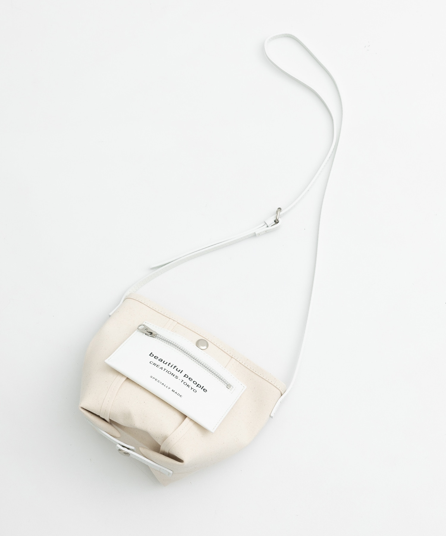 lining logo pocket mini shoulder bag beautiful people