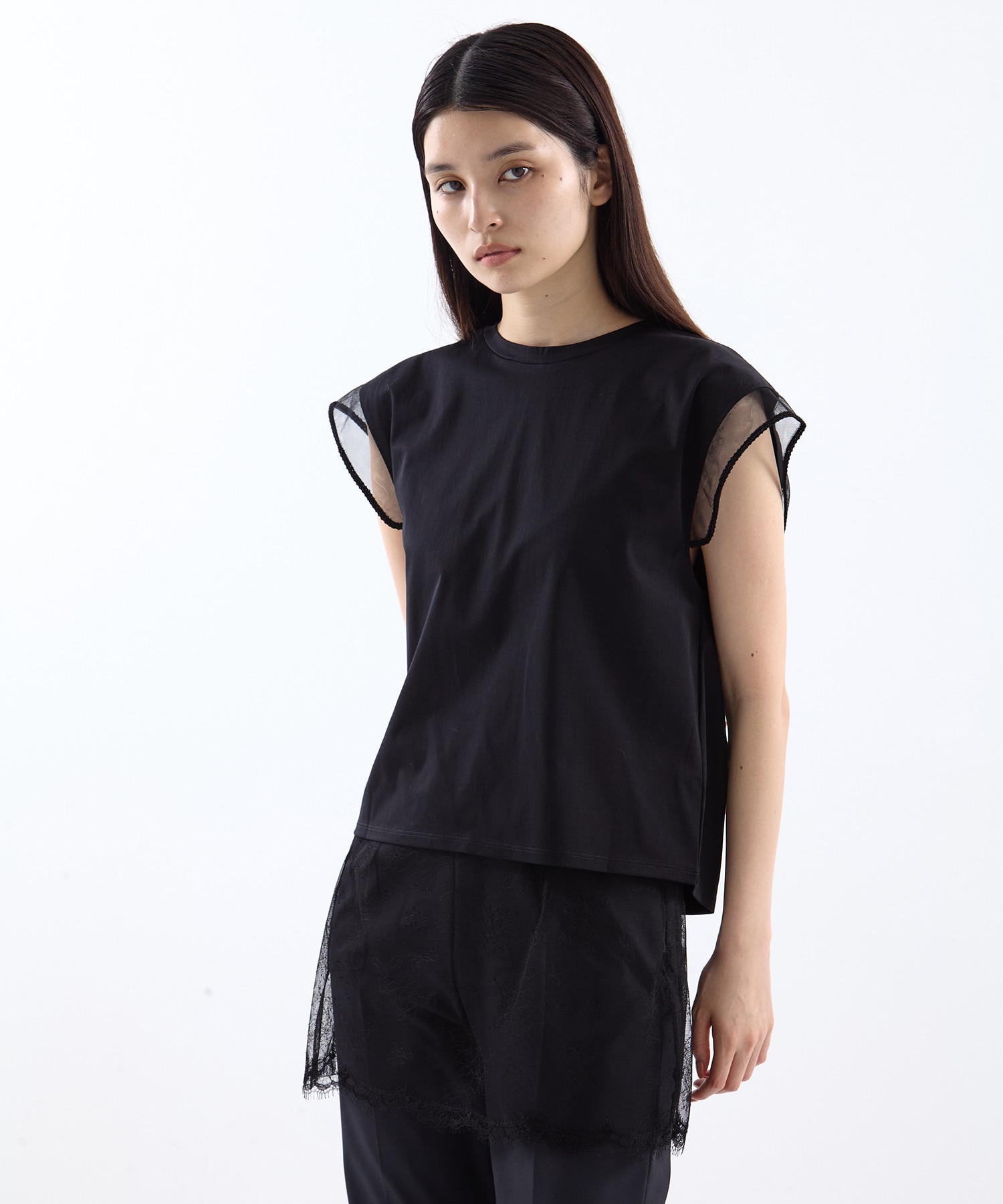別注China ribbon no sleeve T-shirt tanakadaisuke