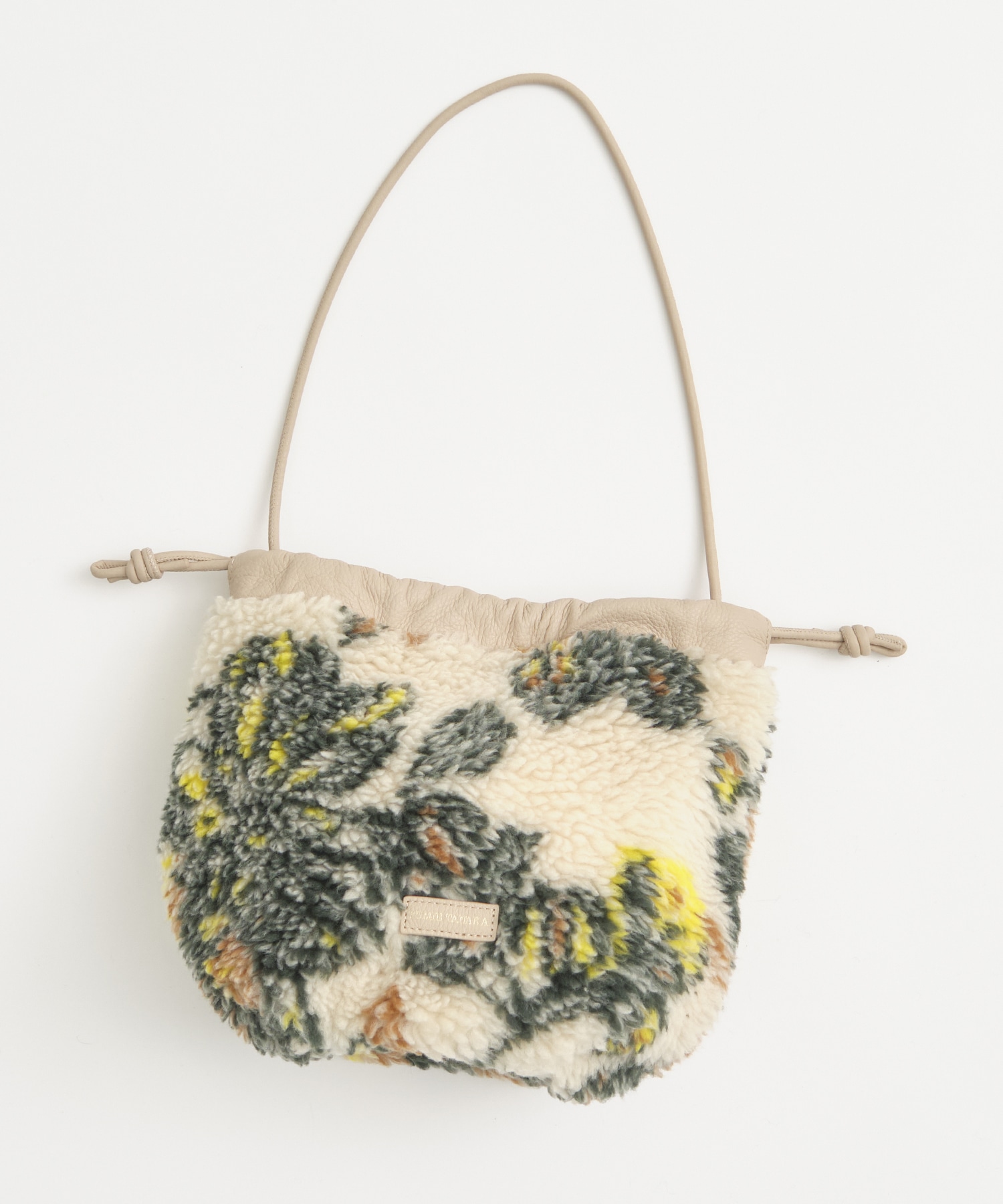 別注jacquard boa drawstring bag FUMIE=TANAKA