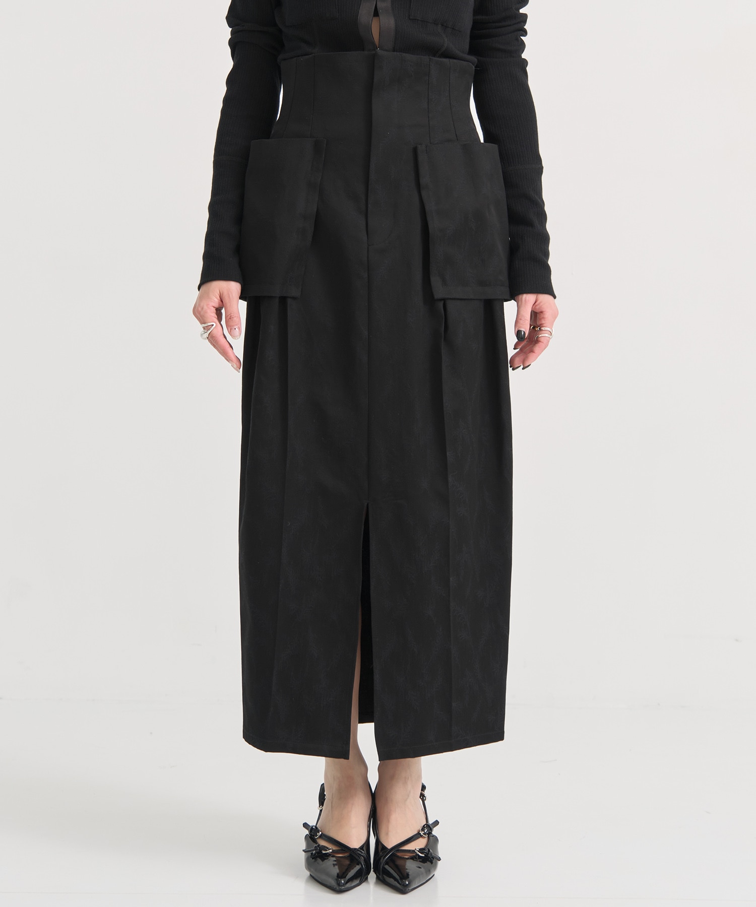 Leaf Jacquard Skirt STUDIOUS