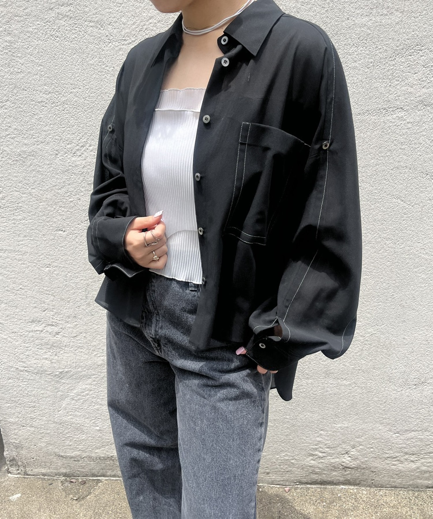 Matte Sheer Over Shirt STUDIOUS