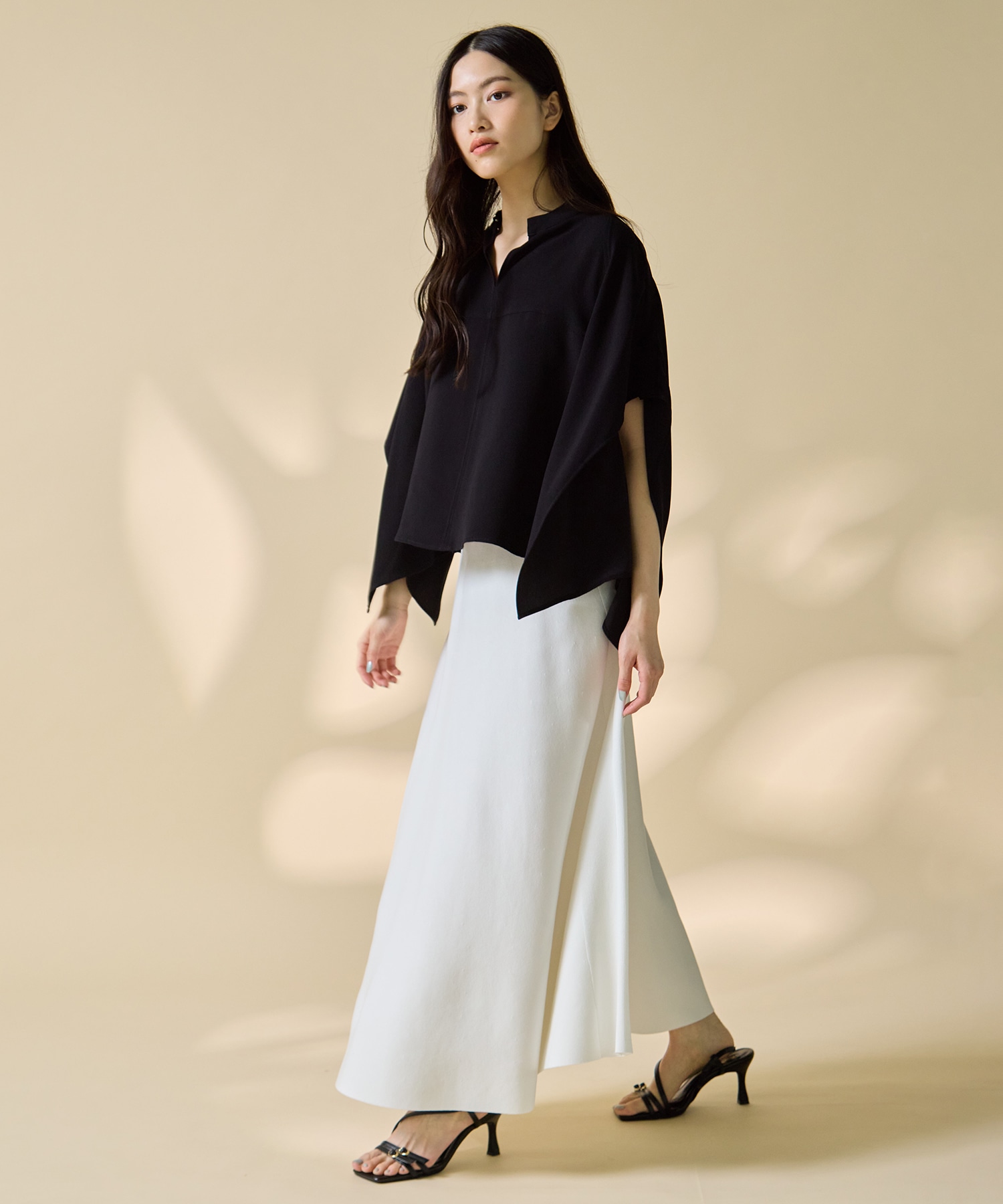 BACK SATIN DRAPE BLOUSE STUDIOUS