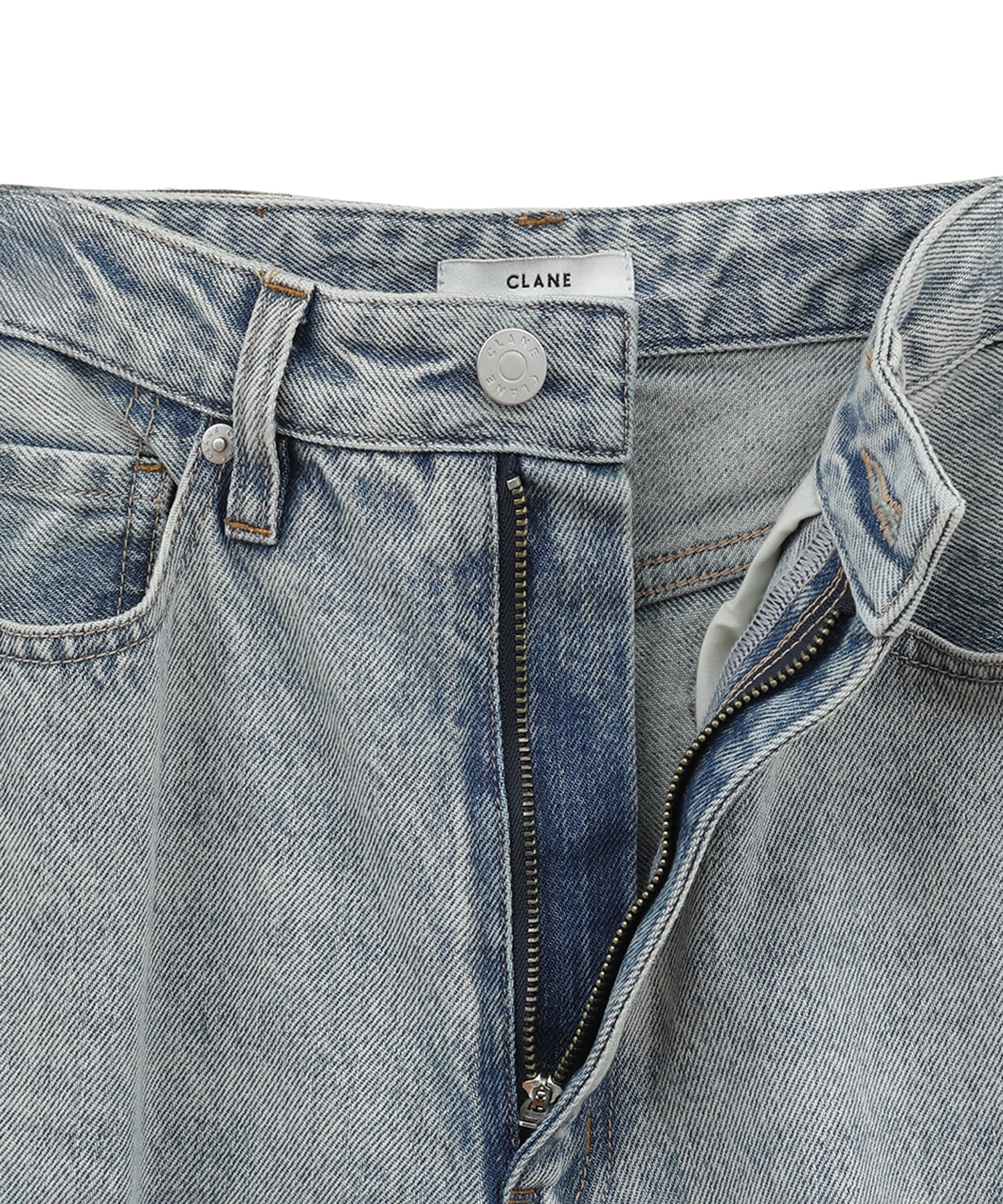 SLASH CUT DENIM PANTS CLANE