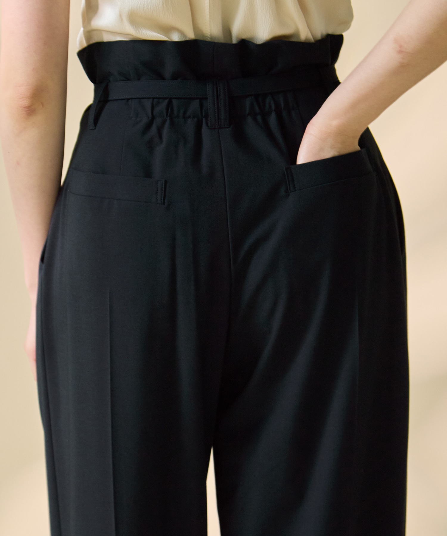Belted High Waist Trousers STUDIOUS
