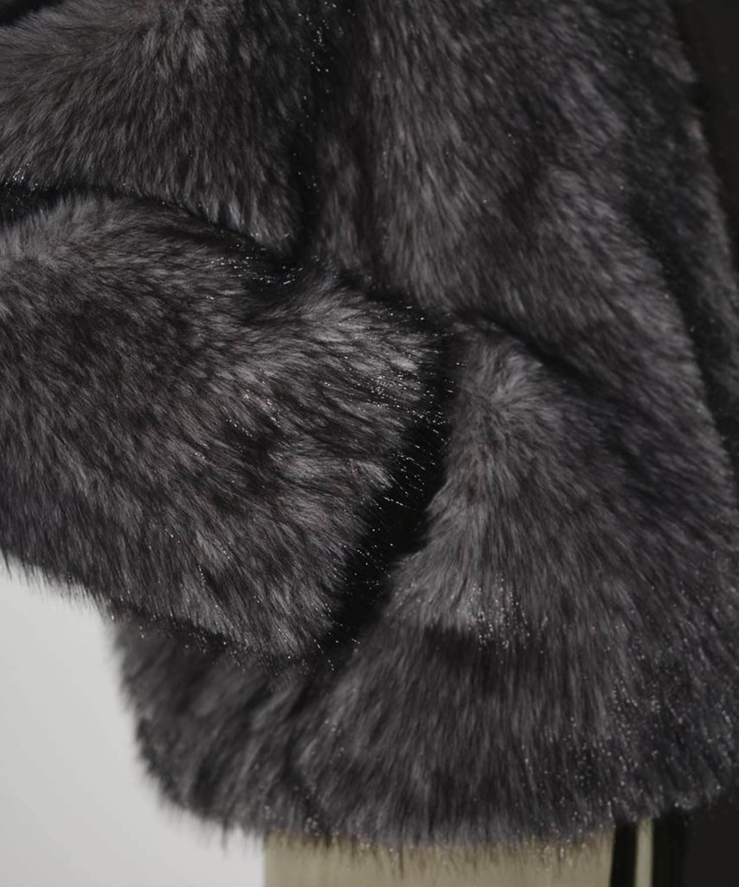 High collar faux fur jacket RIM.ARK