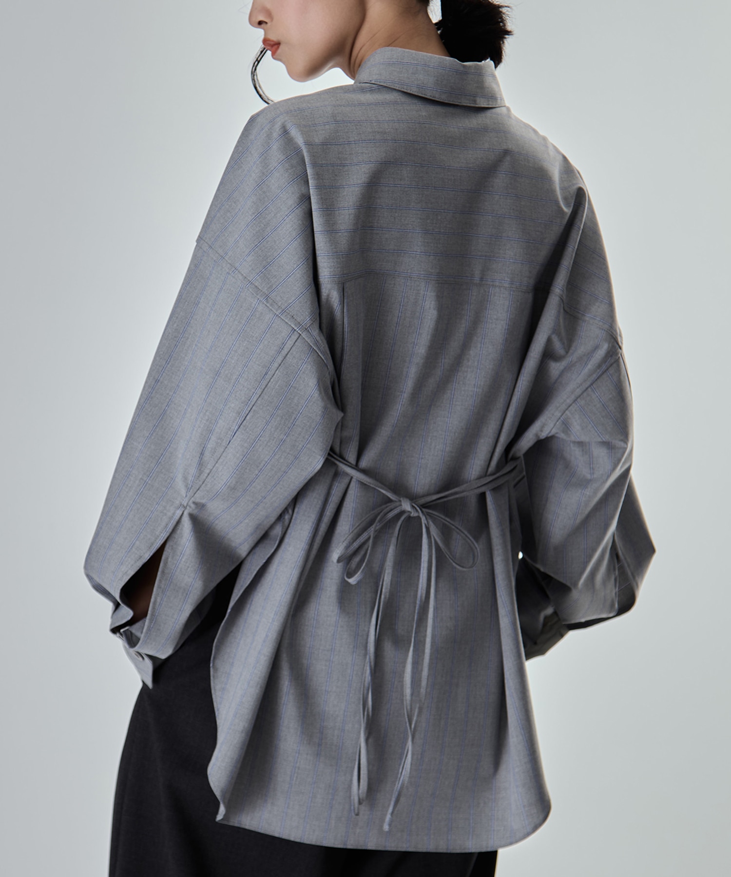 Wide Stripe 2way Shirt STUDIOUS