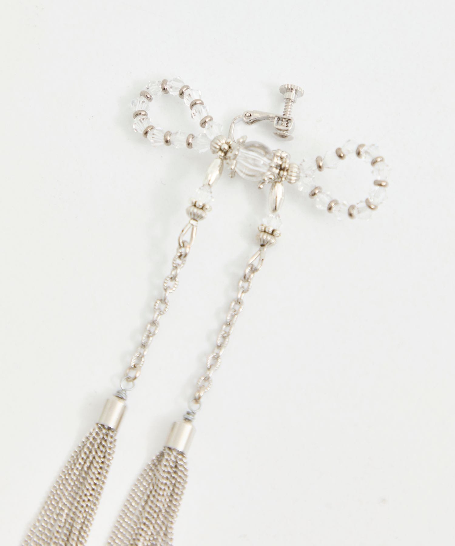 crystal ribbon chain earings tanakadaisuke