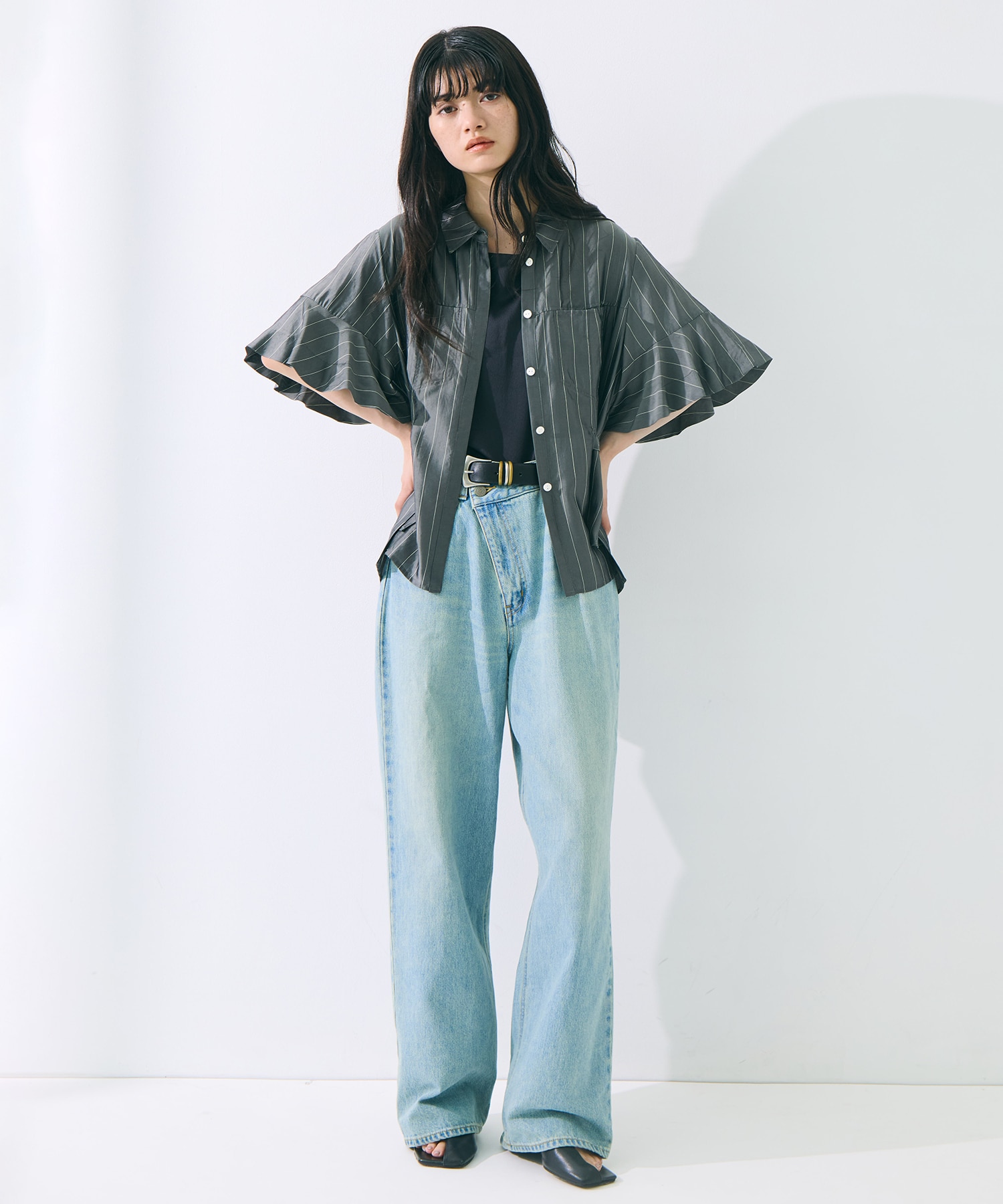 Hem Flare 2way Blouse STUDIOUS