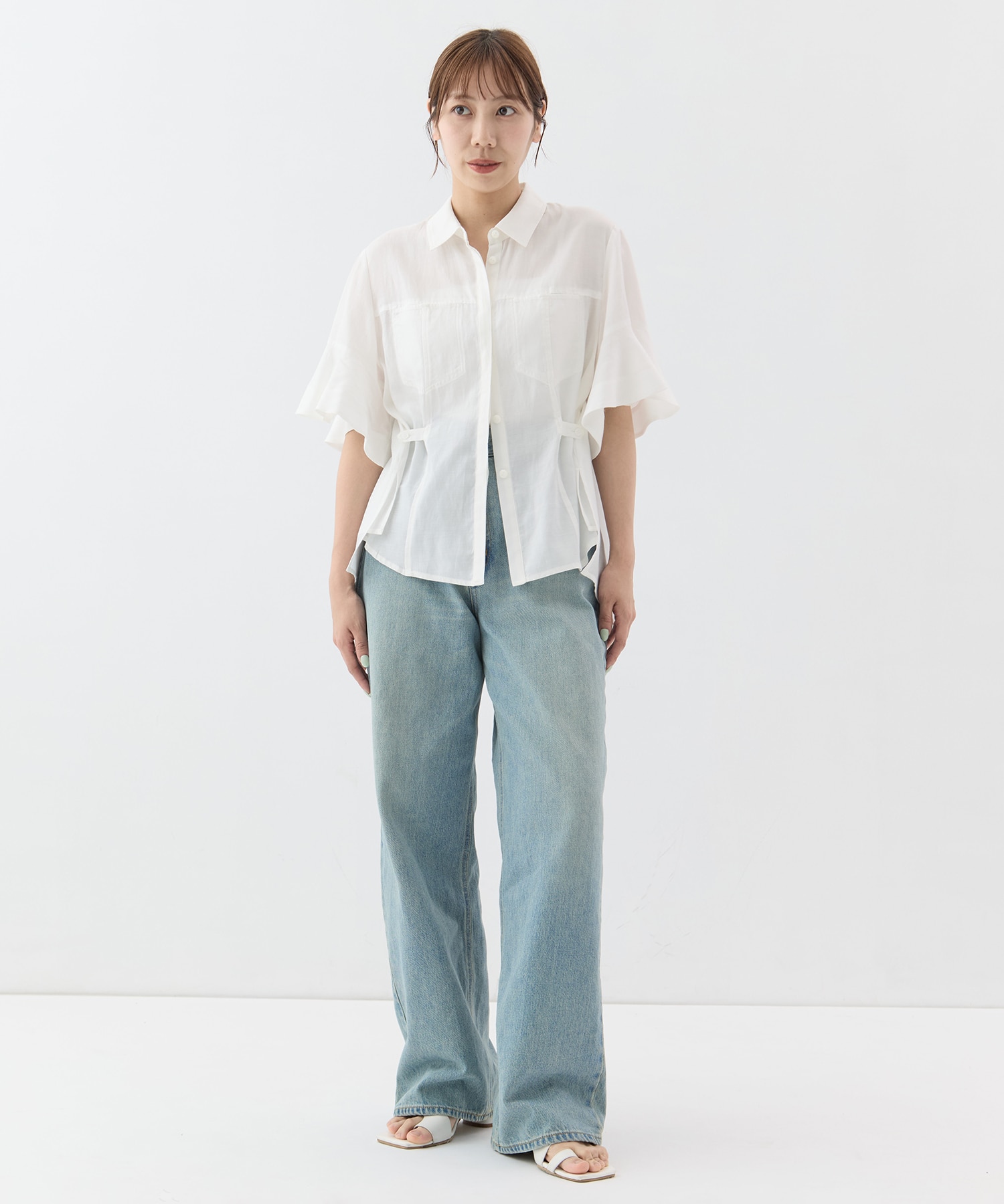 Hem Flare 2way Blouse STUDIOUS