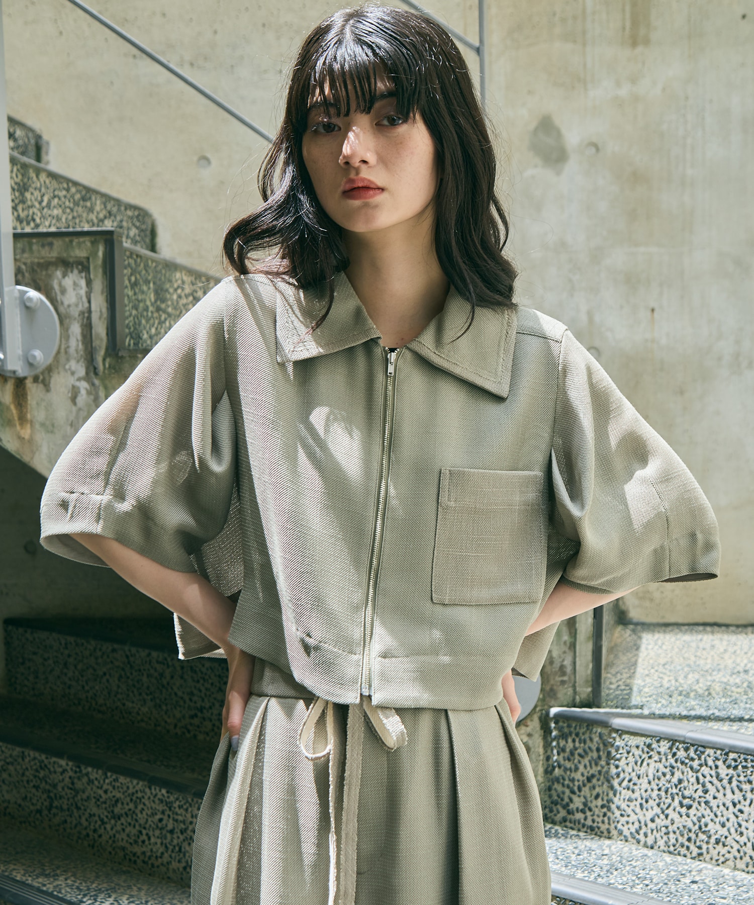 Washable Mesh Shirt Blouson STUDIOUS