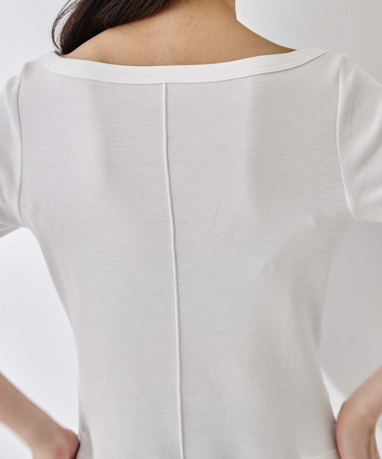 Luxury Cotton Boat Neck Tee STUDIOUS