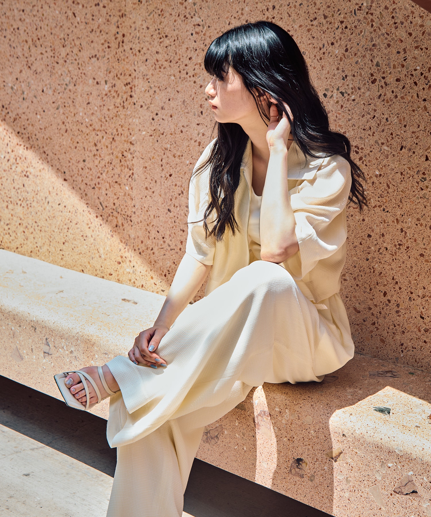 Washable Mesh Relax Trousers STUDIOUS
