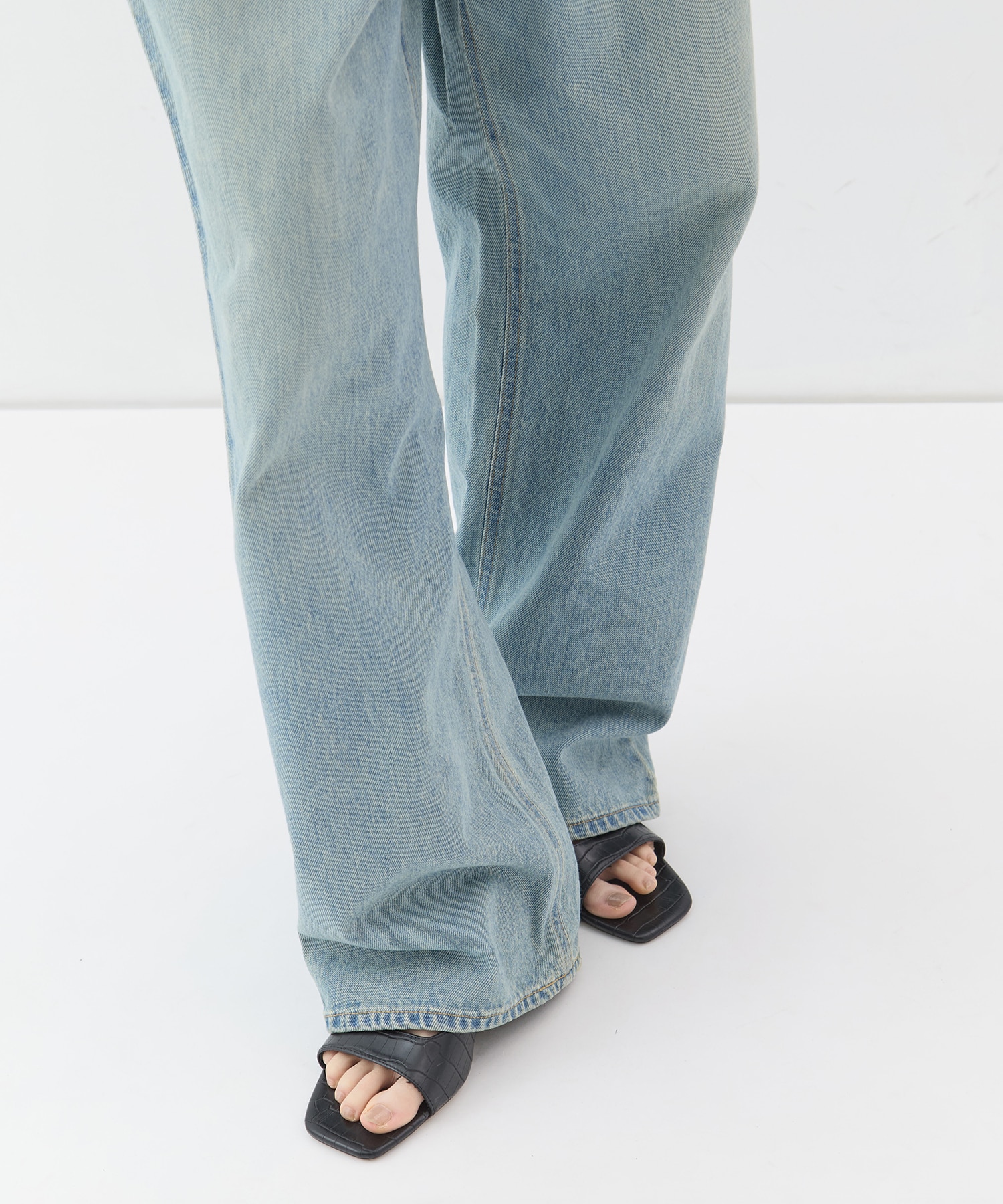 DOUBLE WAIST DENIM PANTS STUDIOUS