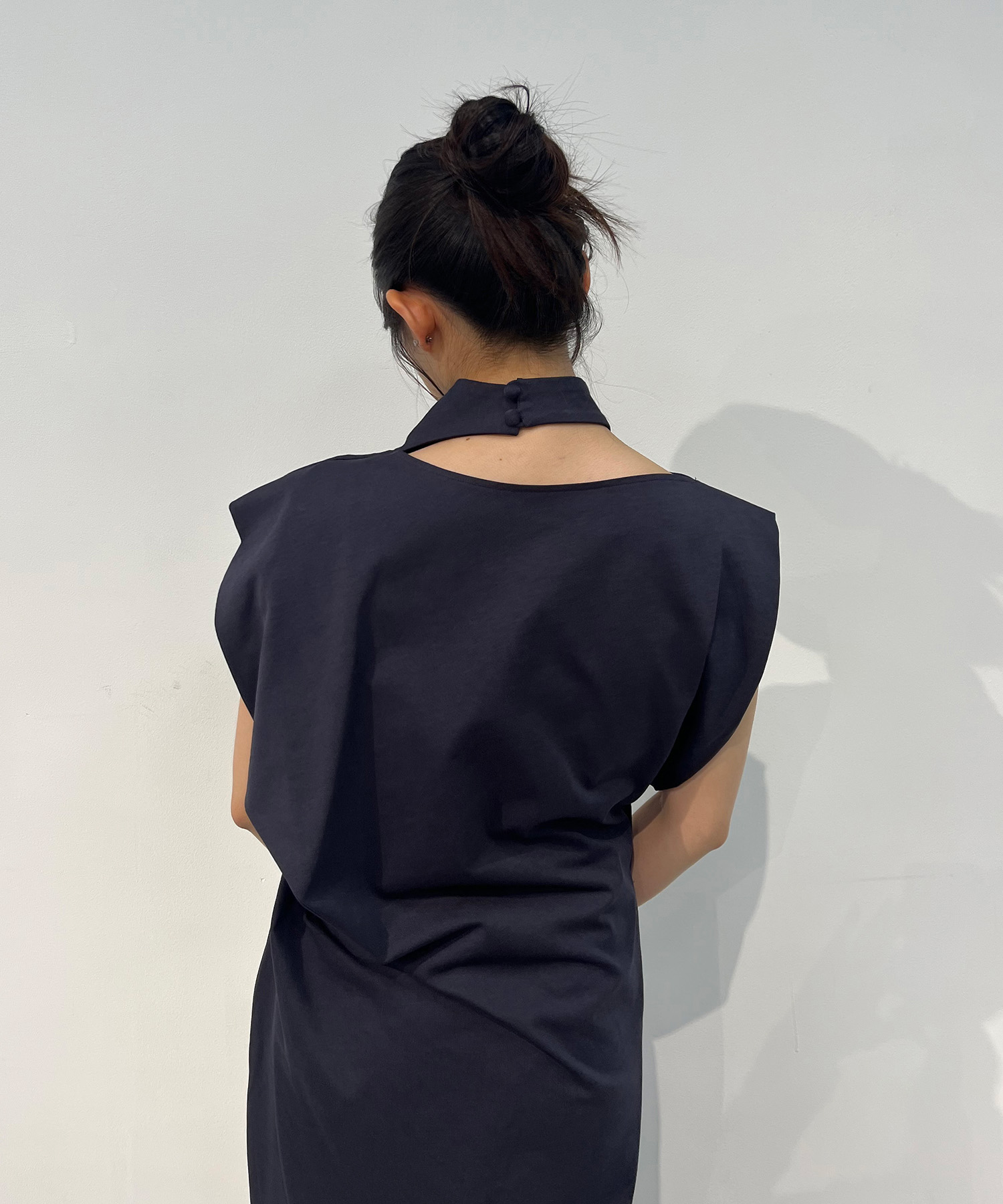 Cotton Jersey Asymmetric Dress Mame Kurogouchi