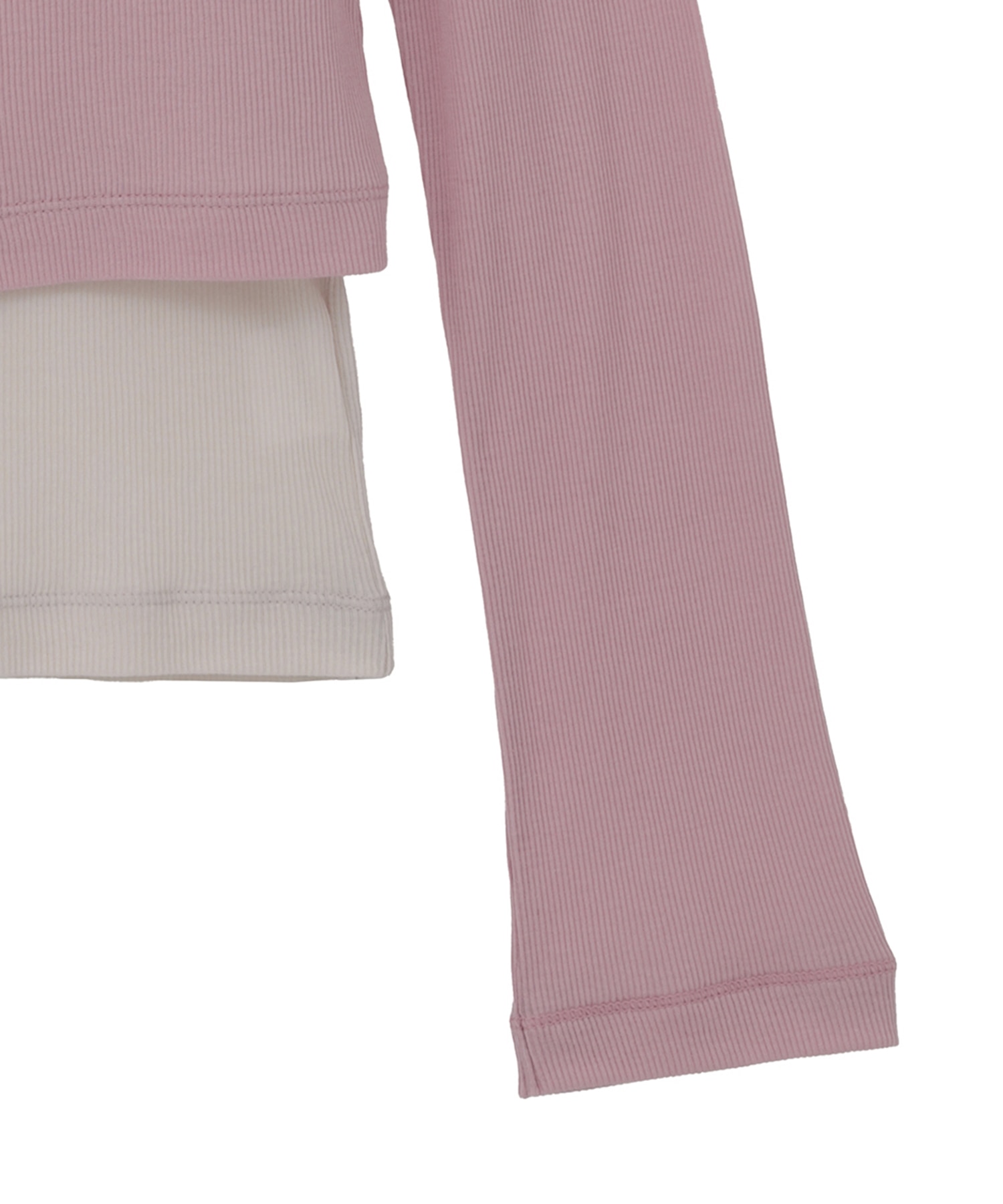 CURVED NECK LAYERED SET TOPS CLANE